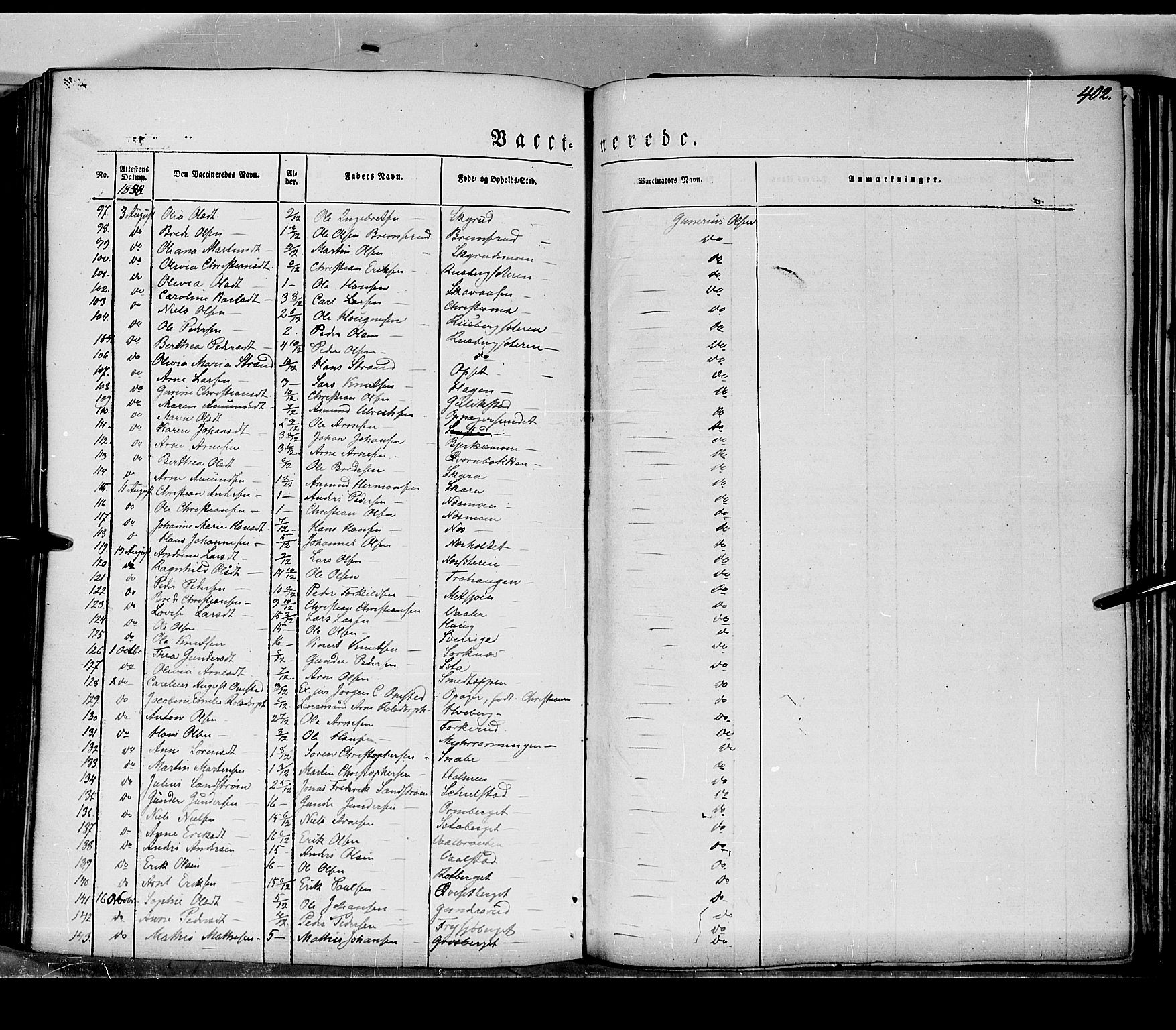 Grue prestekontor, AV/SAH-PREST-036/H/Ha/Haa/L0008: Parish register (official) no. 8, 1847-1858, p. 402