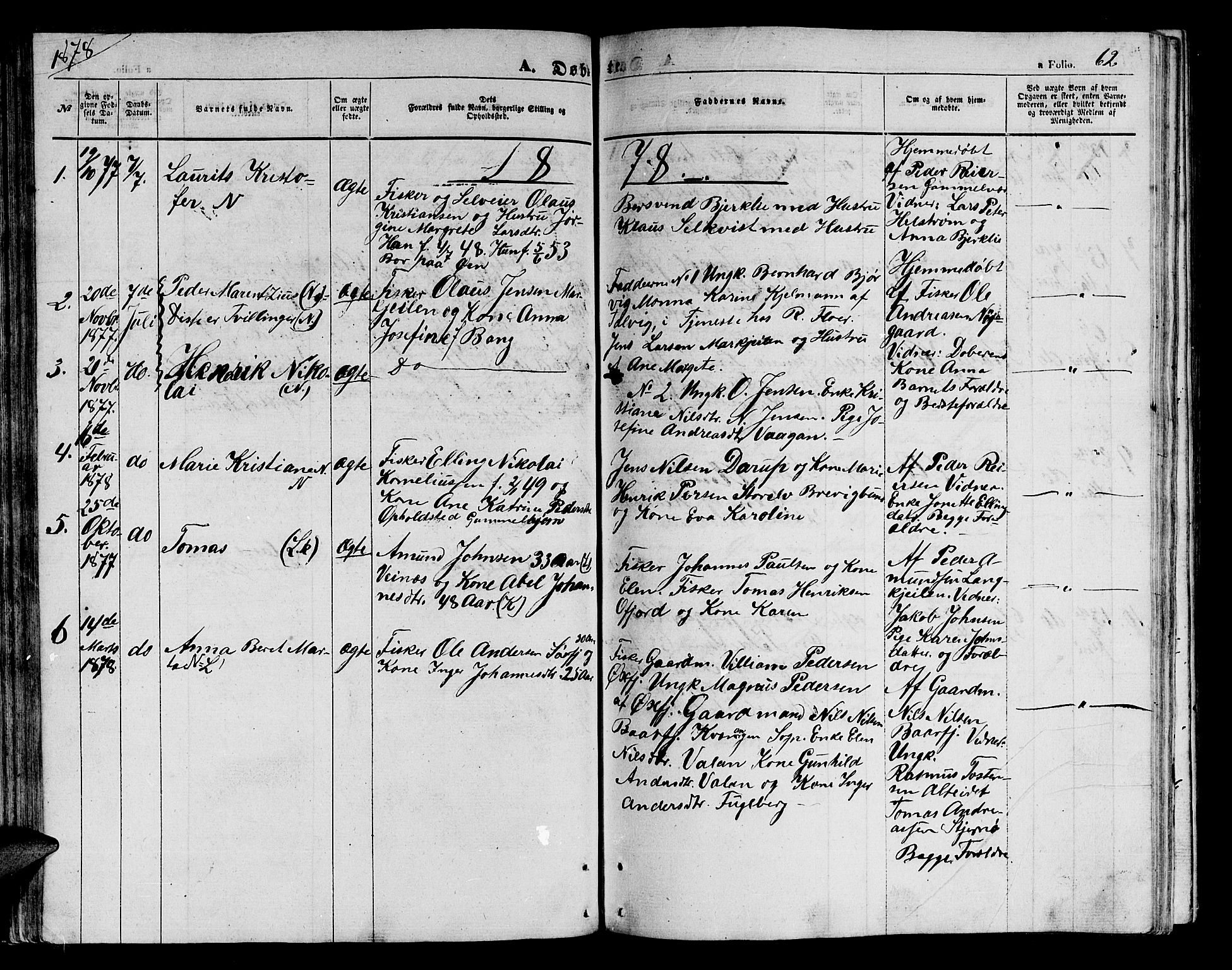 Loppa sokneprestkontor, SATØ/S-1339/H/Hb/L0003klokker: Parish register (copy) no. 3, 1853-1880, p. 62
