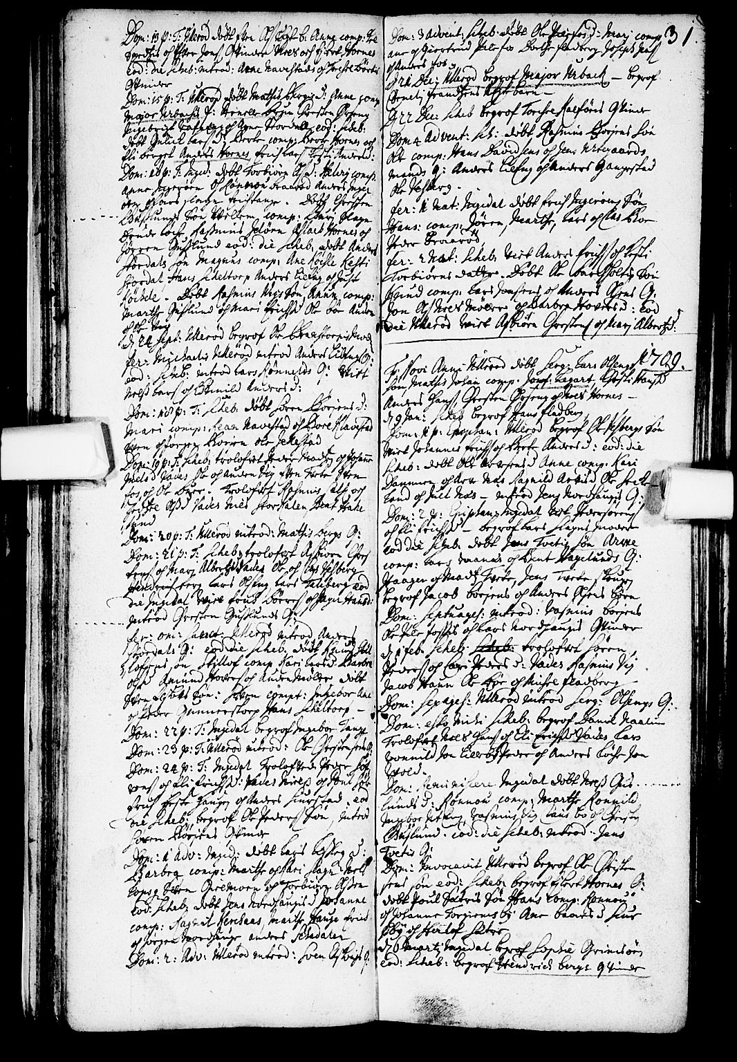 Skjeberg prestekontor Kirkebøker, SAO/A-10923/F/Fa/L0001: Parish register (official) no. I 1, 1702-1725, p. 31
