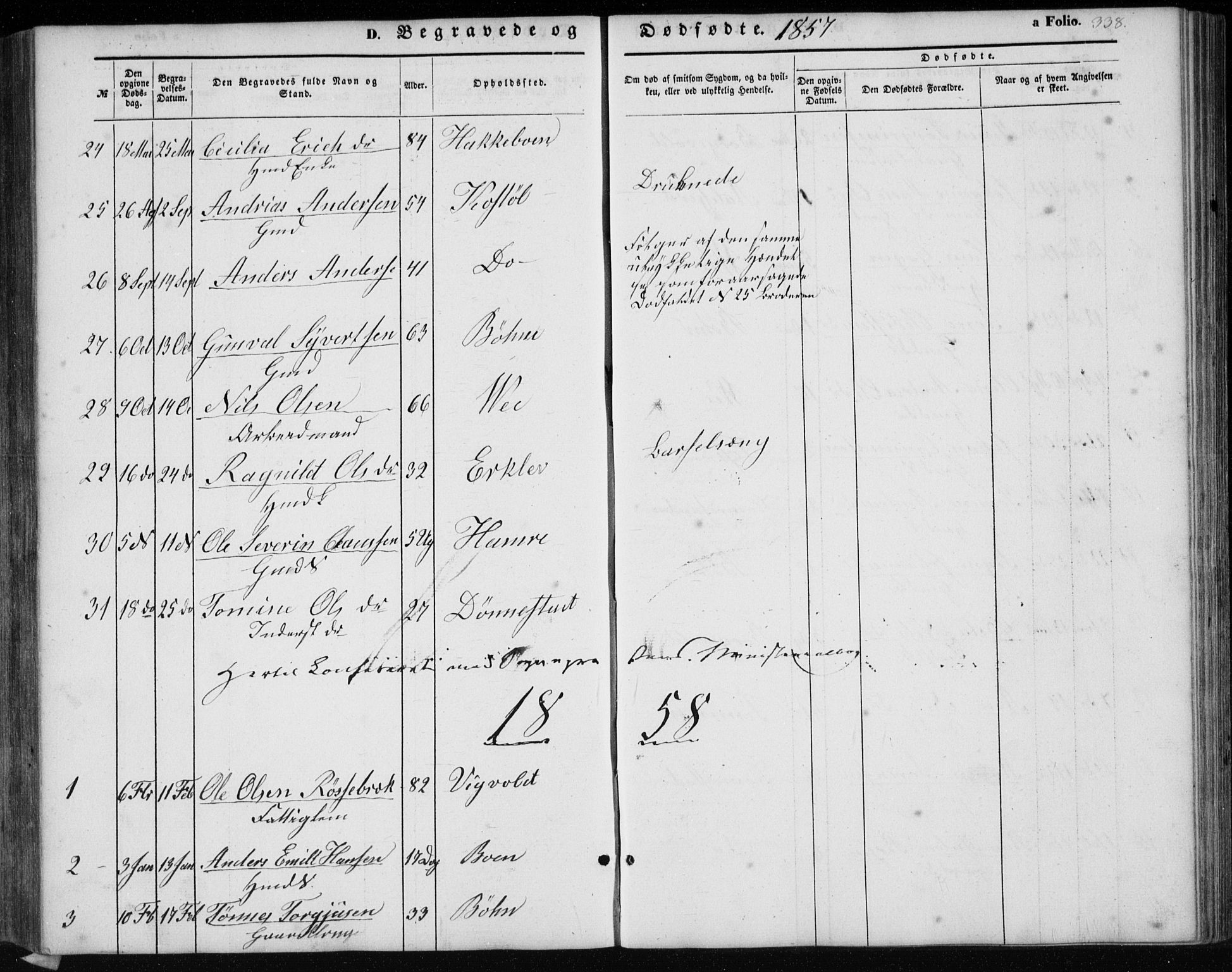 Tveit sokneprestkontor, AV/SAK-1111-0043/F/Fb/L0003: Parish register (copy) no. B 3, 1854-1886, p. 338