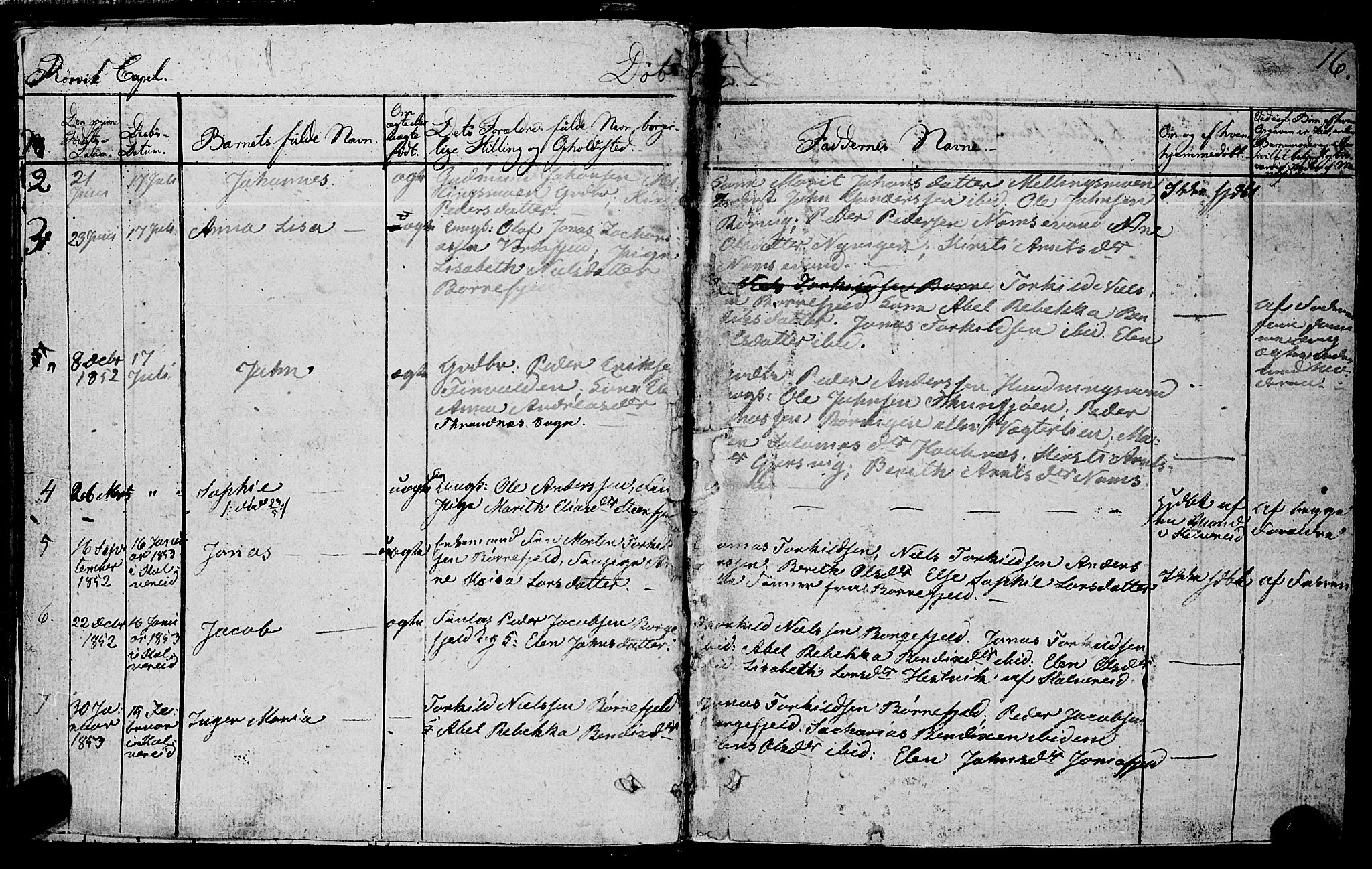 Ministerialprotokoller, klokkerbøker og fødselsregistre - Nord-Trøndelag, SAT/A-1458/762/L0538: Parish register (official) no. 762A02 /1, 1833-1879, p. 16