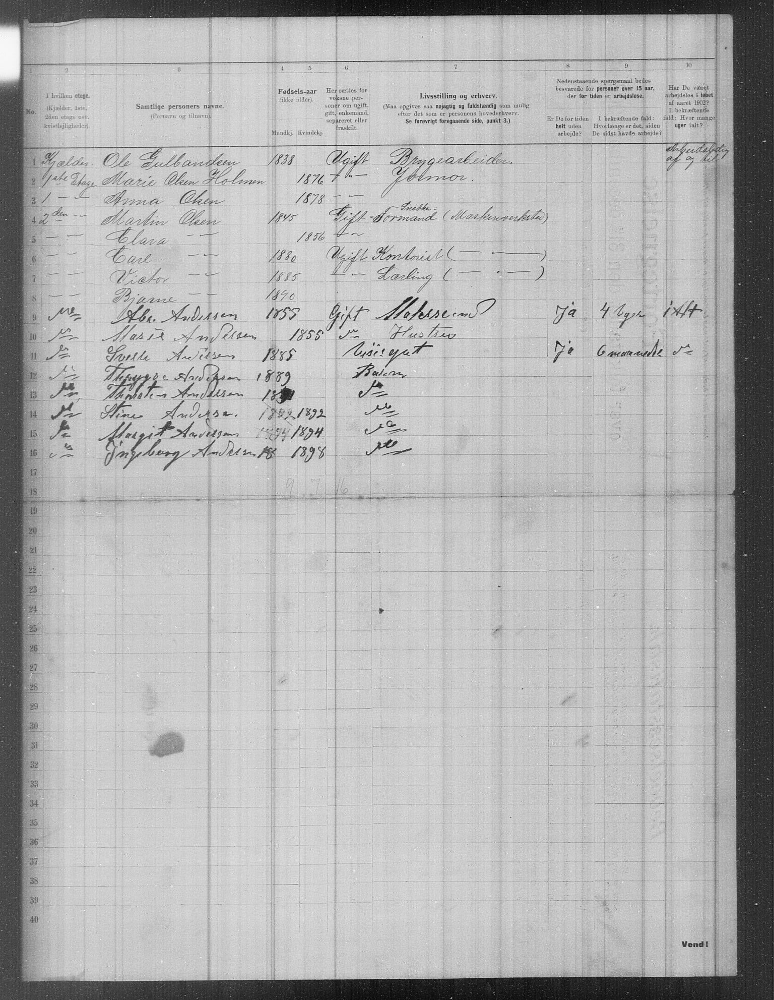 OBA, Municipal Census 1902 for Kristiania, 1902, p. 591