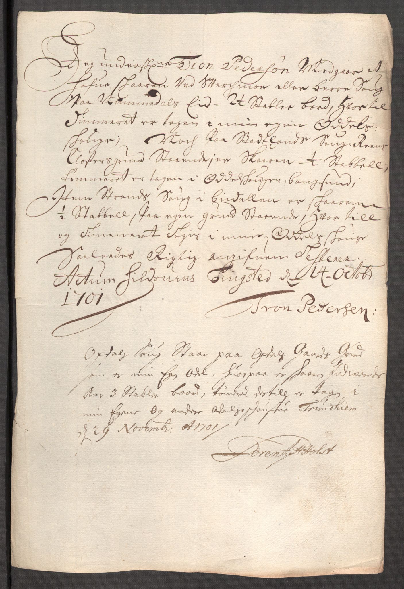 Rentekammeret inntil 1814, Reviderte regnskaper, Fogderegnskap, RA/EA-4092/R64/L4427: Fogderegnskap Namdal, 1701-1702, p. 99