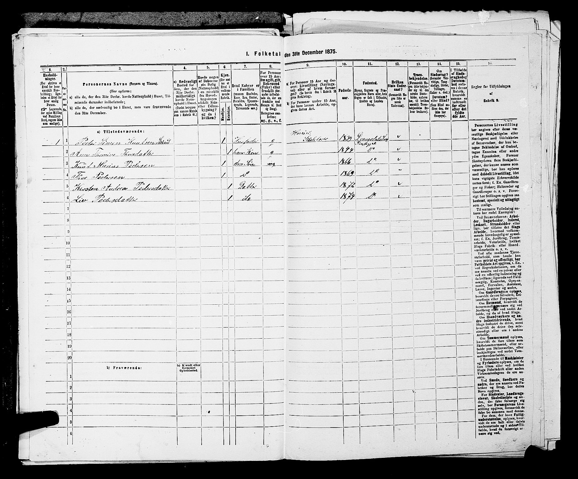SAKO, 1875 census for 0817P Drangedal, 1875, p. 281