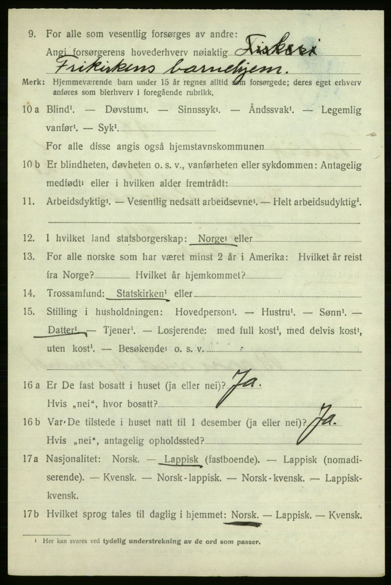 SATØ, 1920 census for Talvik, 1920, p. 5369