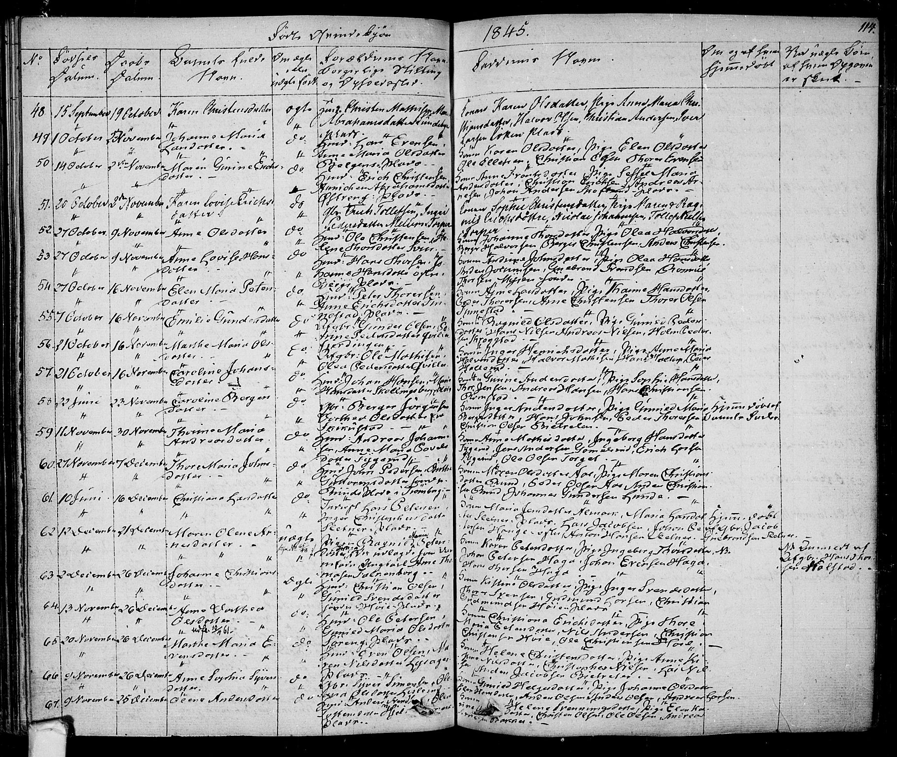 Eidsberg prestekontor Kirkebøker, SAO/A-10905/F/Fa/L0008: Parish register (official) no. I 8, 1832-1848, p. 114