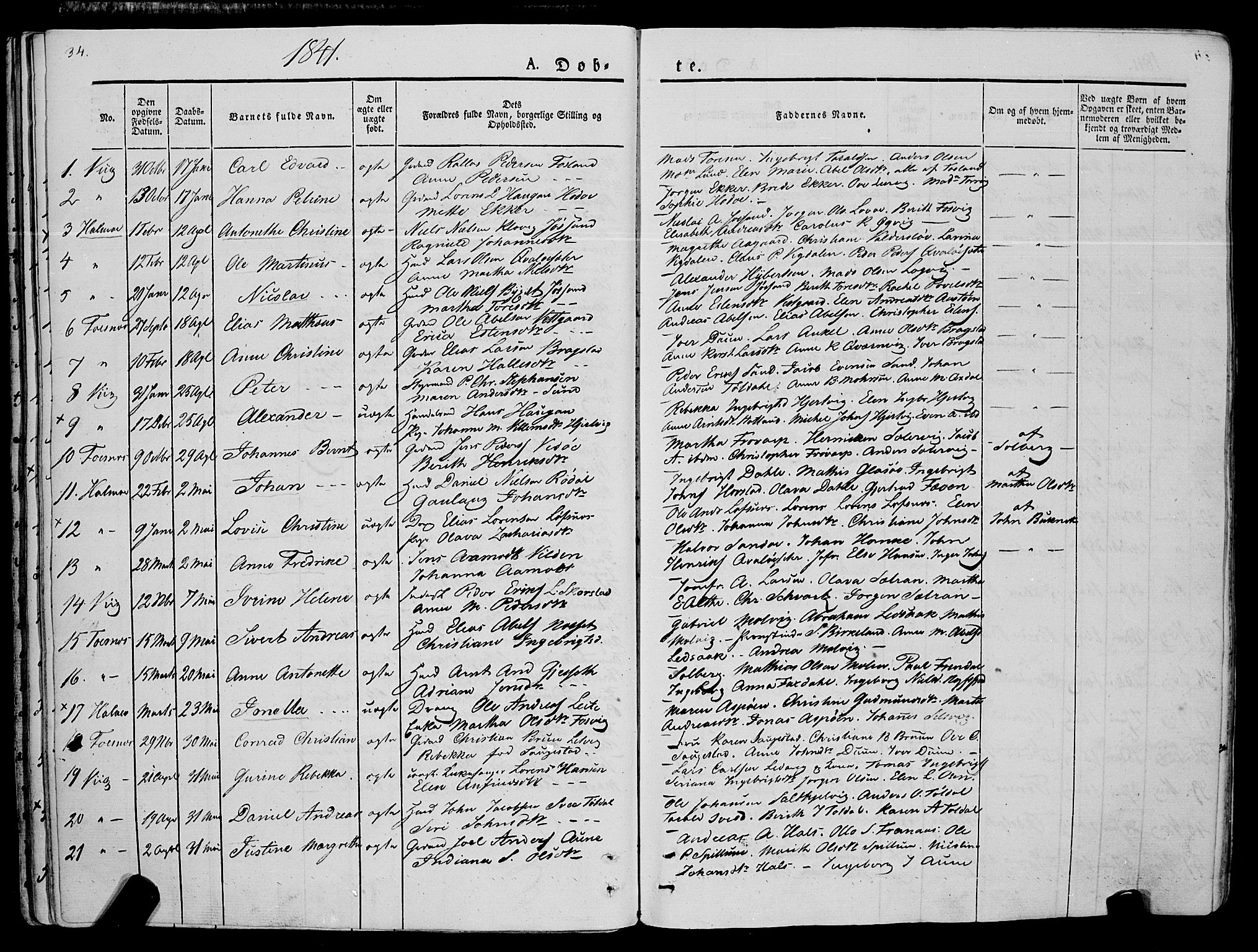 Ministerialprotokoller, klokkerbøker og fødselsregistre - Nord-Trøndelag, SAT/A-1458/773/L0614: Parish register (official) no. 773A05, 1831-1856, p. 34