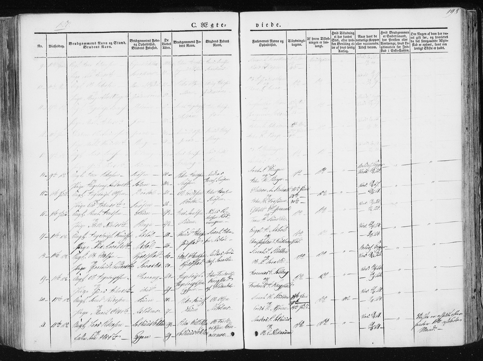 Ministerialprotokoller, klokkerbøker og fødselsregistre - Sør-Trøndelag, SAT/A-1456/668/L0805: Parish register (official) no. 668A05, 1840-1853, p. 198