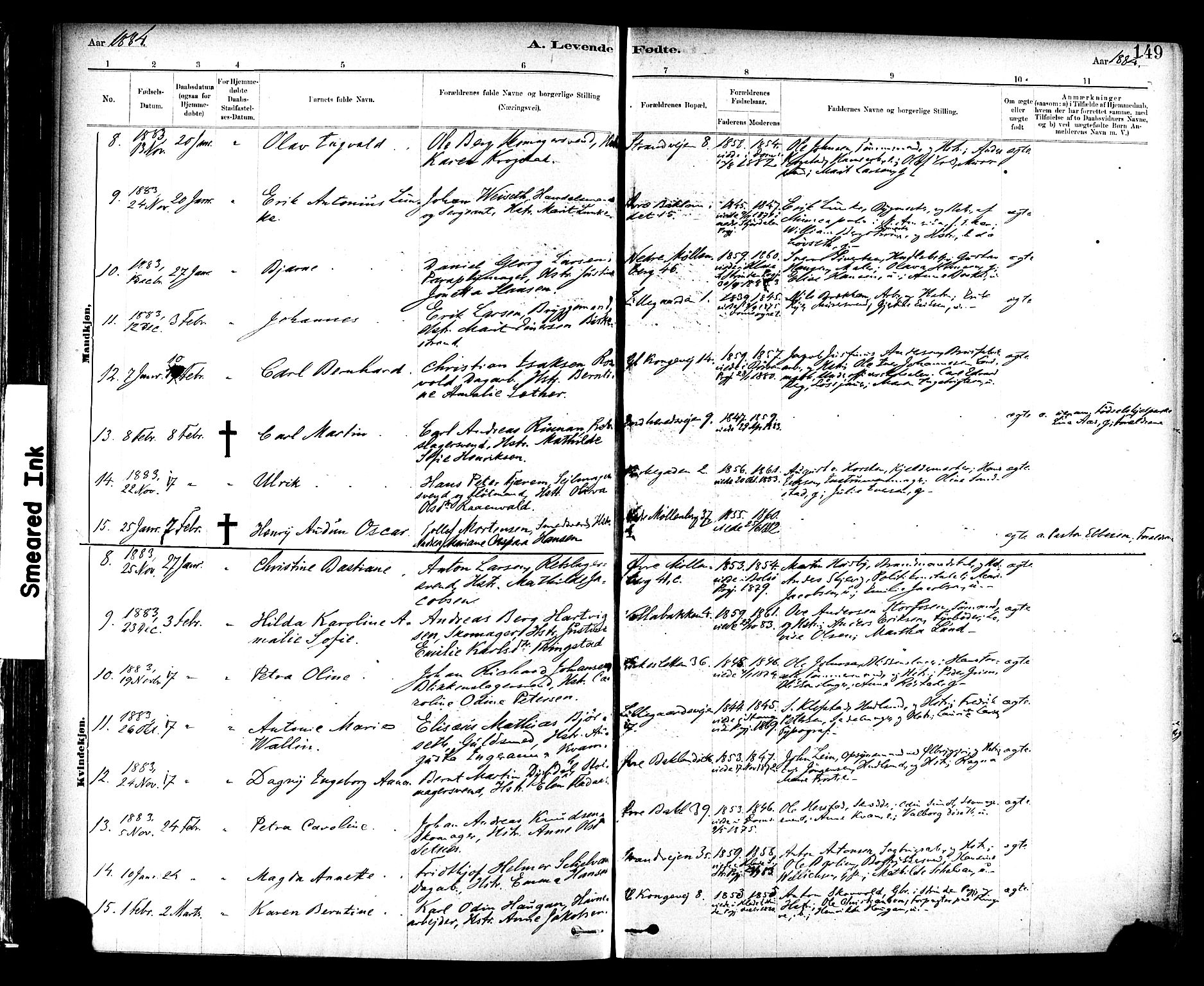 Ministerialprotokoller, klokkerbøker og fødselsregistre - Sør-Trøndelag, SAT/A-1456/604/L0188: Parish register (official) no. 604A09, 1878-1892, p. 149