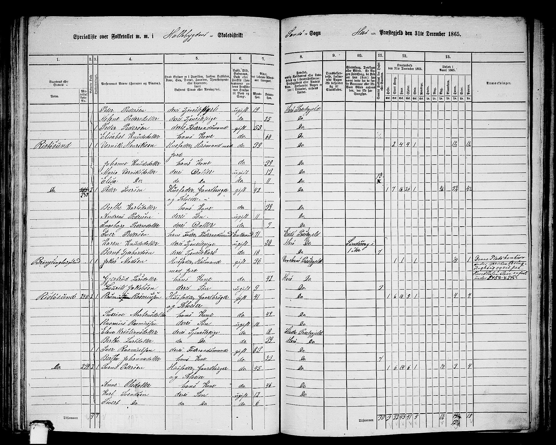 RA, 1865 census for Herøy, 1865, p. 127