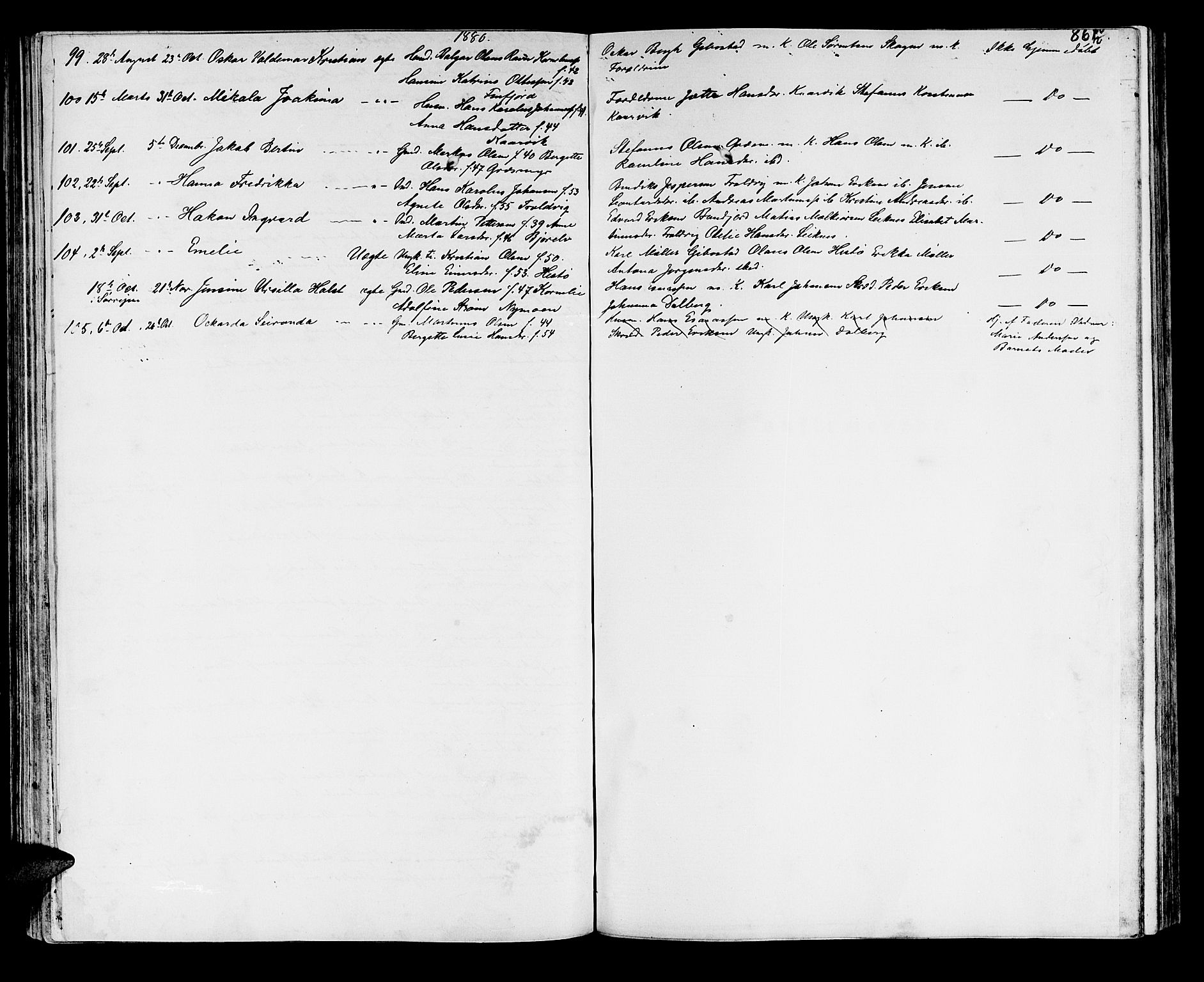 Lenvik sokneprestembete, AV/SATØ-S-1310/H/Ha/Hab/L0005klokker: Parish register (copy) no. 5, 1870-1880, p. 86h