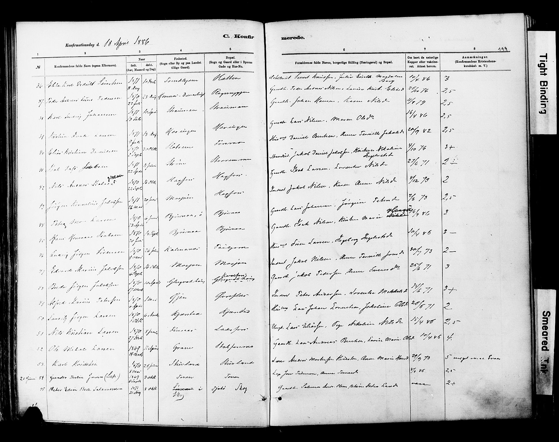 Ministerialprotokoller, klokkerbøker og fødselsregistre - Nordland, AV/SAT-A-1459/820/L0295: Parish register (official) no. 820A16, 1880-1896, p. 199