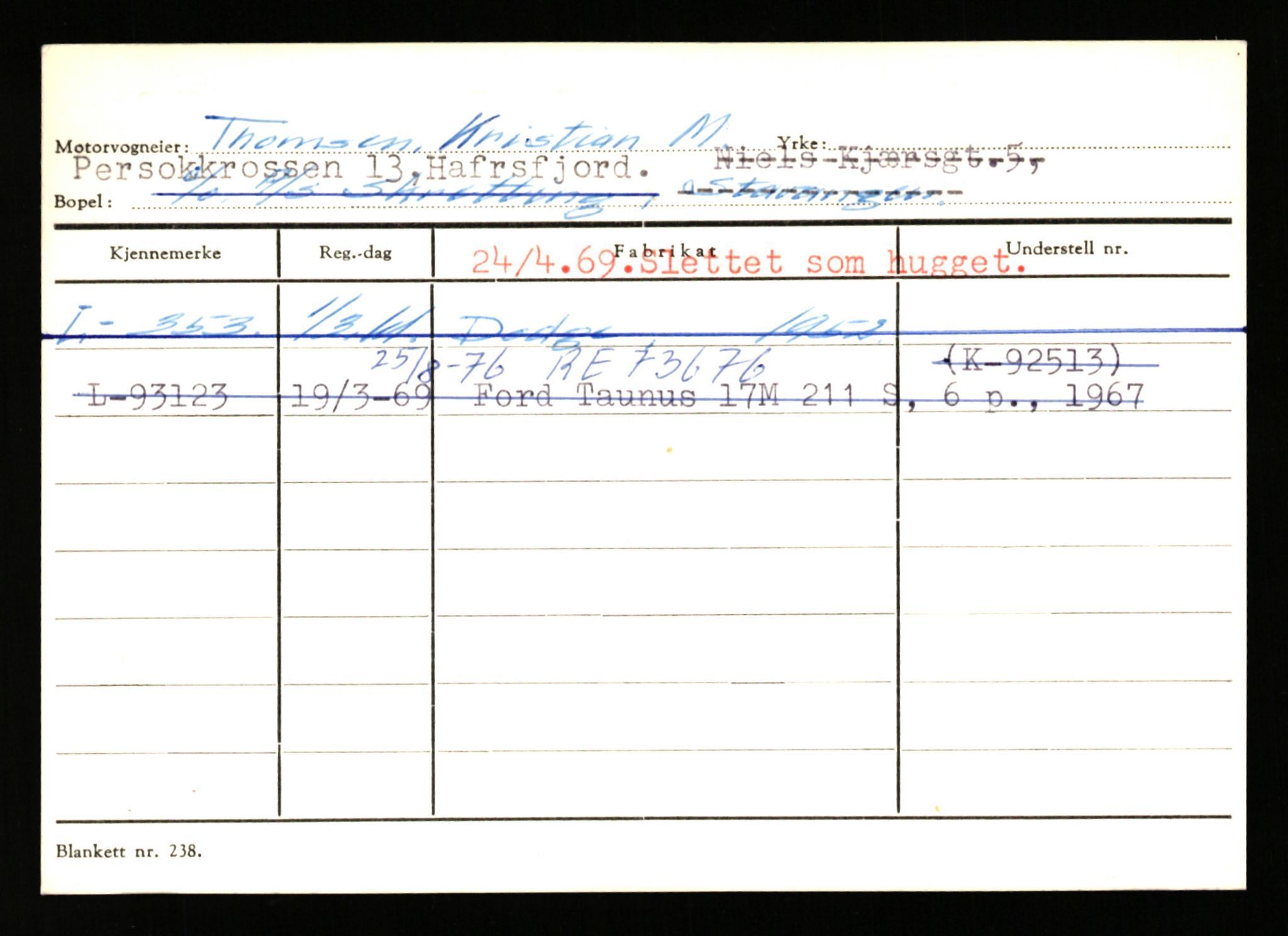 Stavanger trafikkstasjon, AV/SAST-A-101942/0/H/L0038: Sørbø - Tjeltveit, 1930-1971, p. 2241