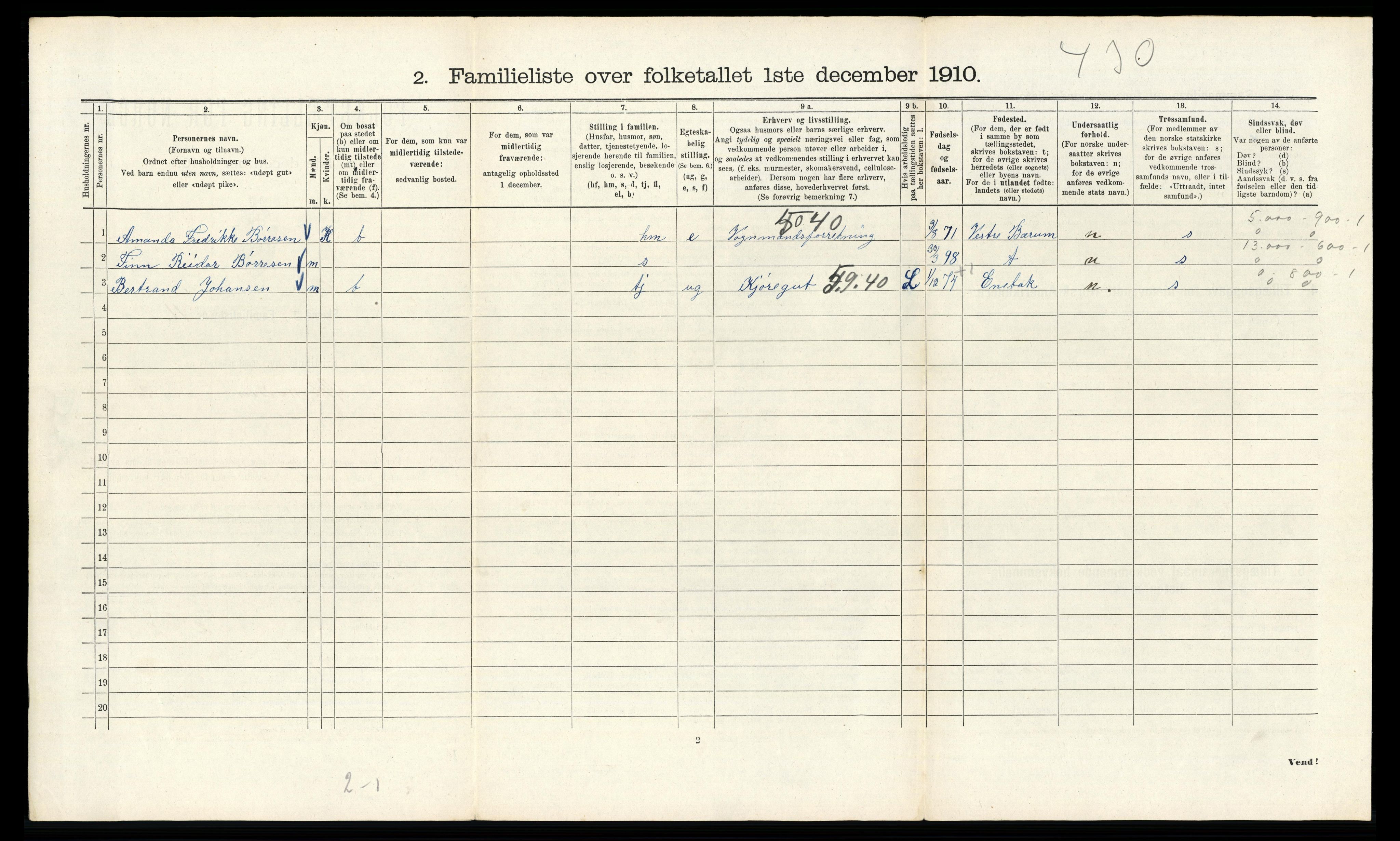 RA, 1910 census for Kristiania, 1910, p. 124204