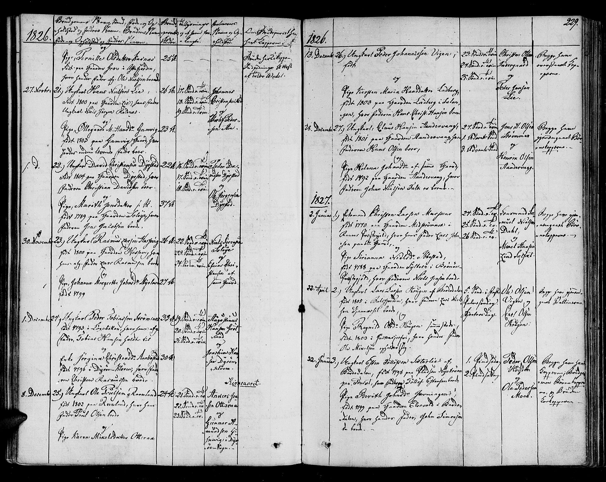 Ibestad sokneprestembete, SATØ/S-0077/H/Ha/Haa/L0005kirke: Parish register (official) no. 5, 1825-1836, p. 229
