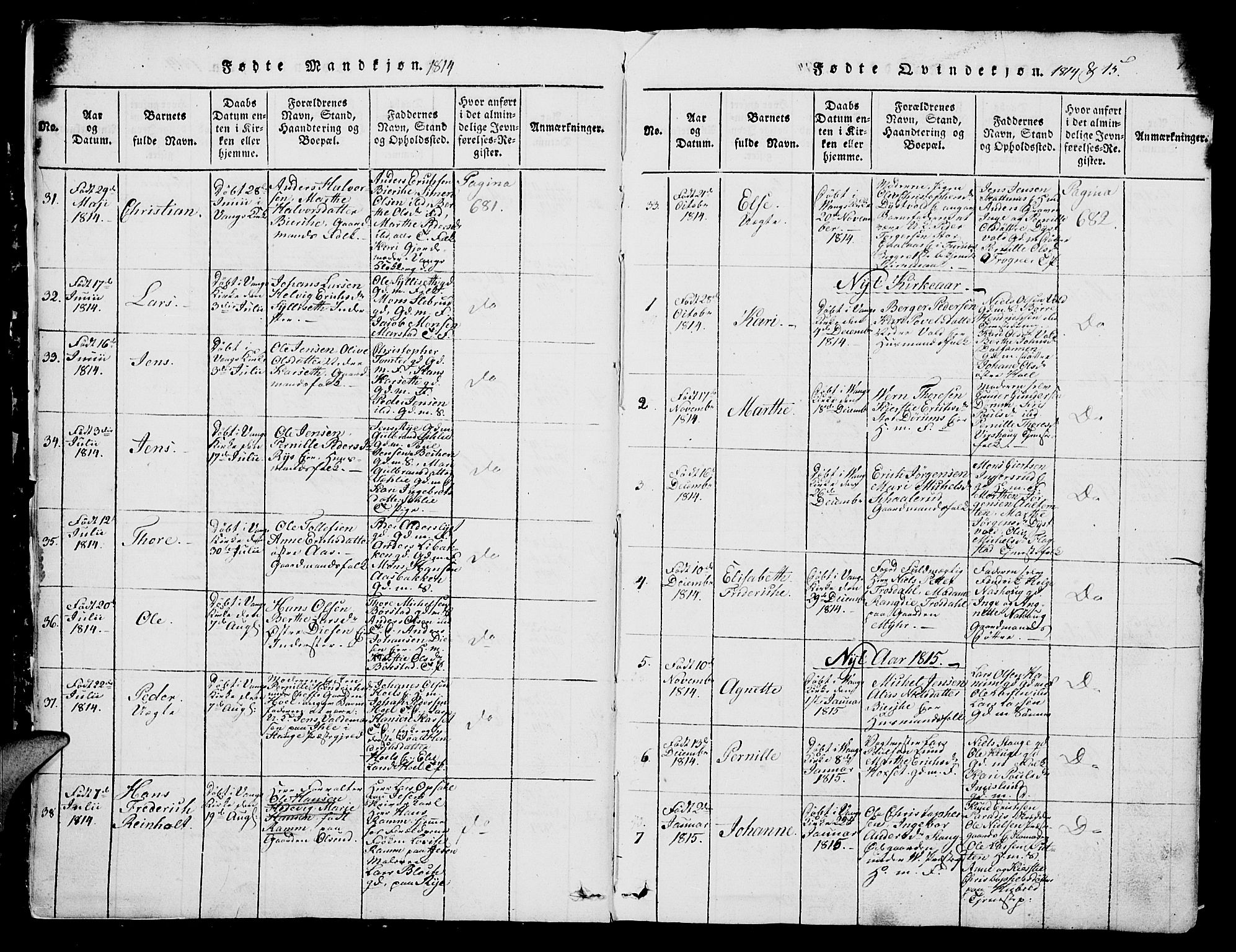 Vang prestekontor, Hedmark, SAH/PREST-008/H/Ha/Hab/L0004: Parish register (copy) no. 4, 1813-1827, p. 9-10