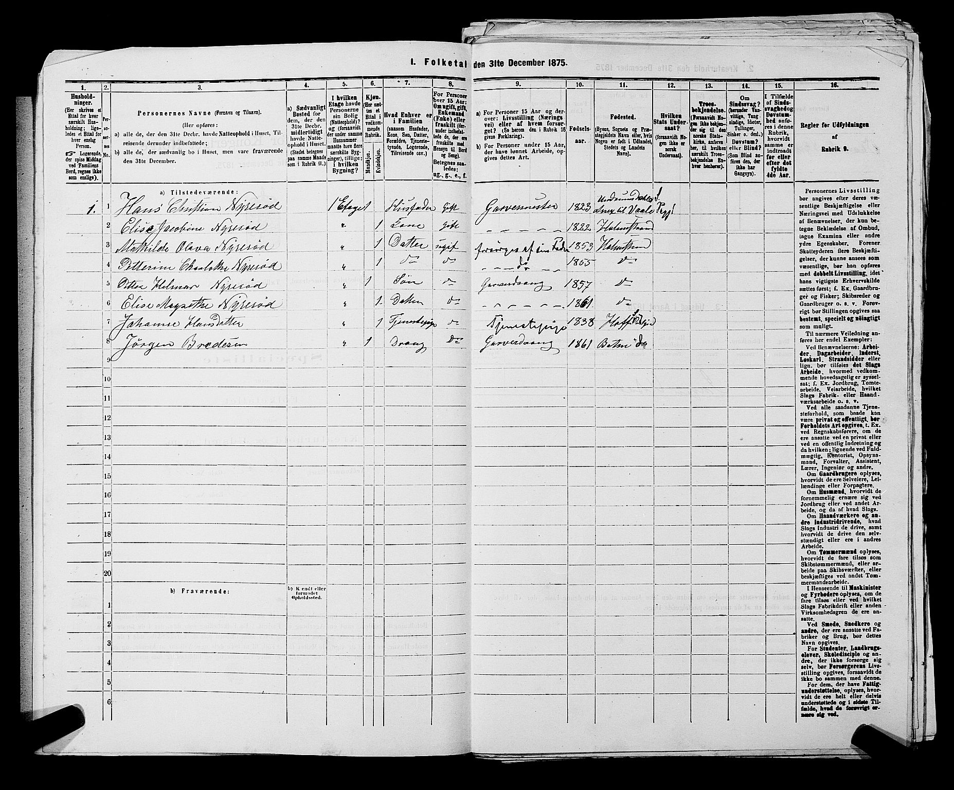 SAKO, 1875 census for 0702P Holmestrand, 1875, p. 119