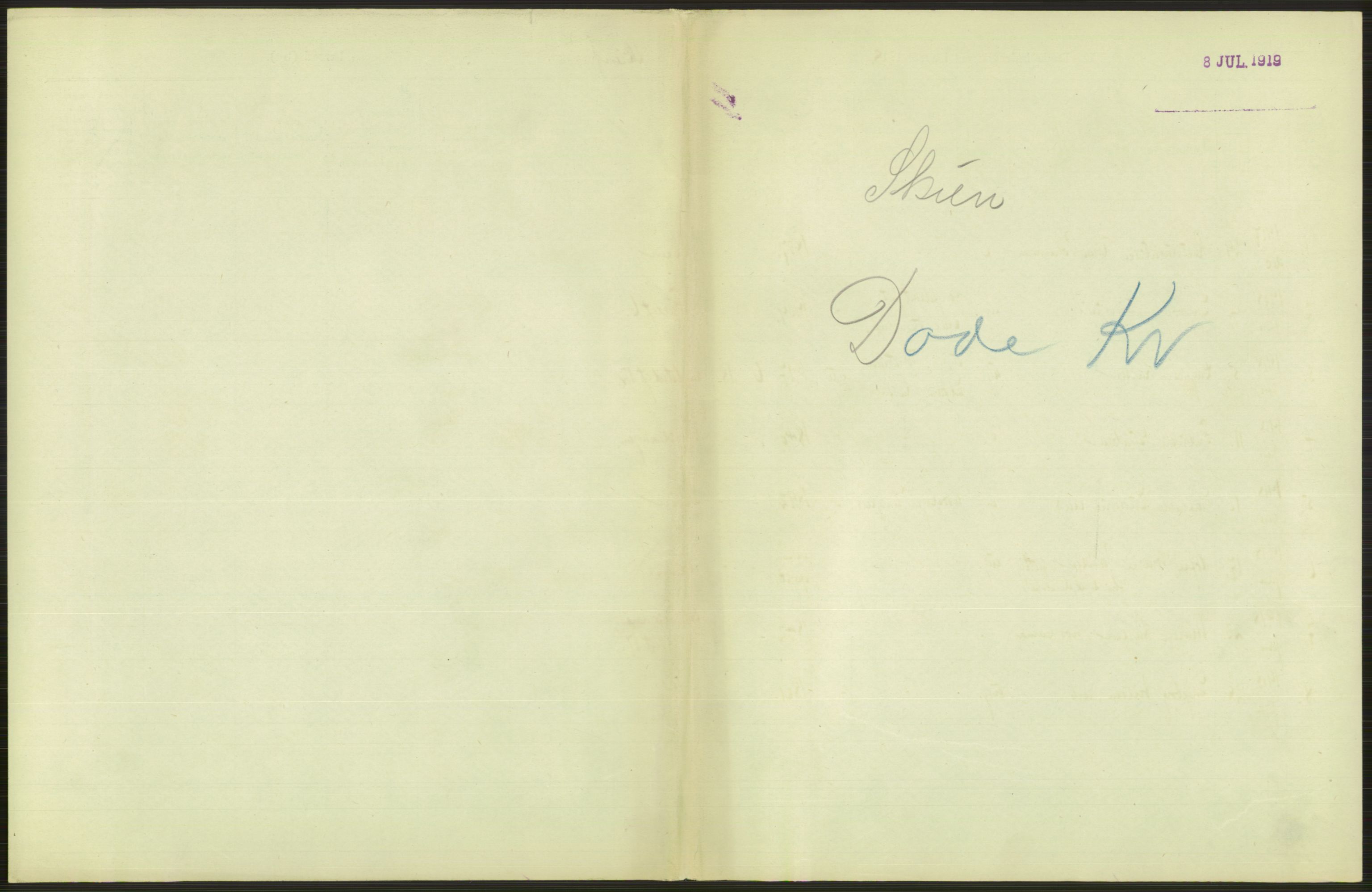 Statistisk sentralbyrå, Sosiodemografiske emner, Befolkning, AV/RA-S-2228/D/Df/Dfb/Dfbh/L0026: Telemark fylke: Døde. Bygder og byer., 1918, p. 127