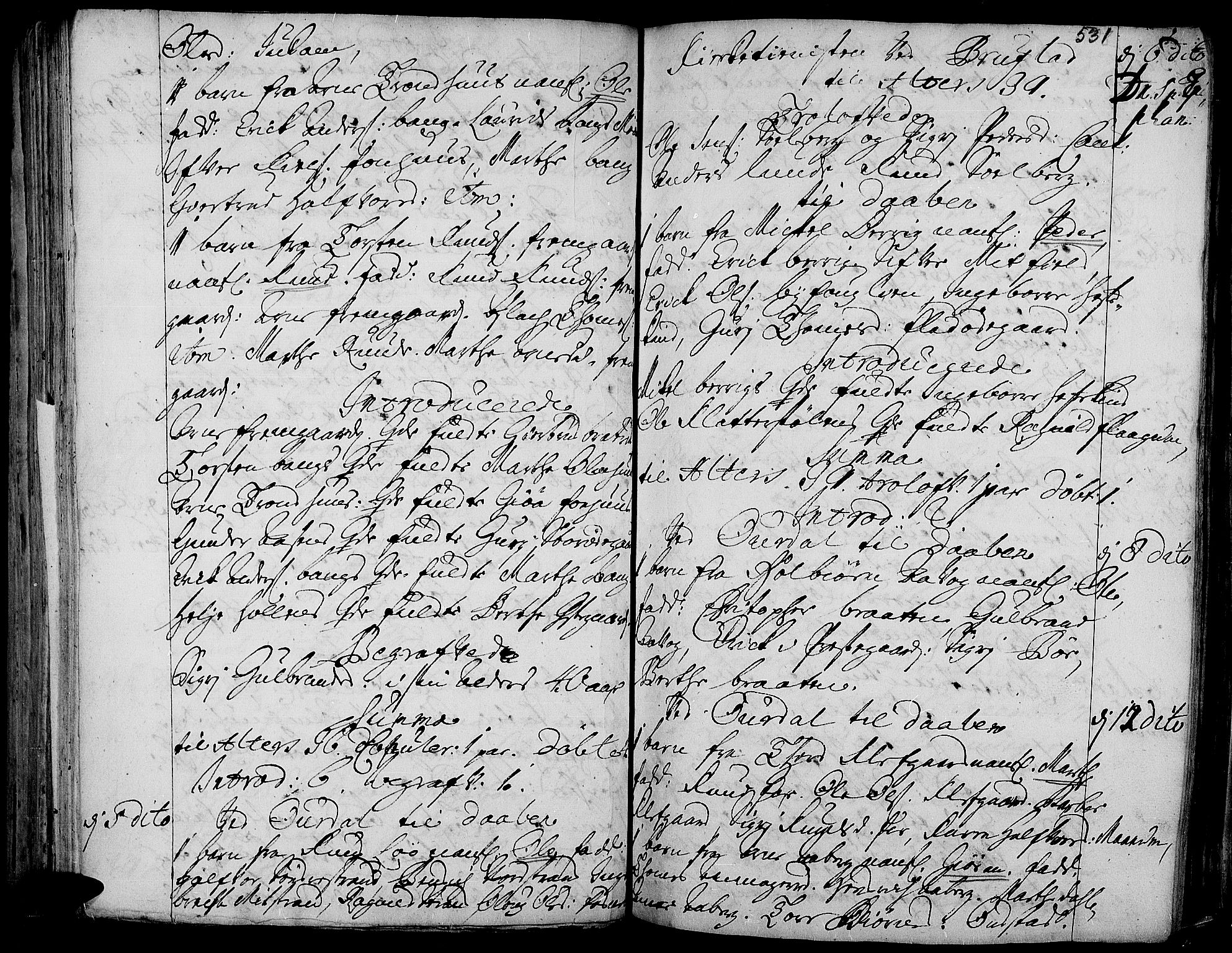 Aurdal prestekontor, SAH/PREST-126/H/Ha/Haa/L0001: Parish register (official) no. 1-3, 1692-1730, p. 531