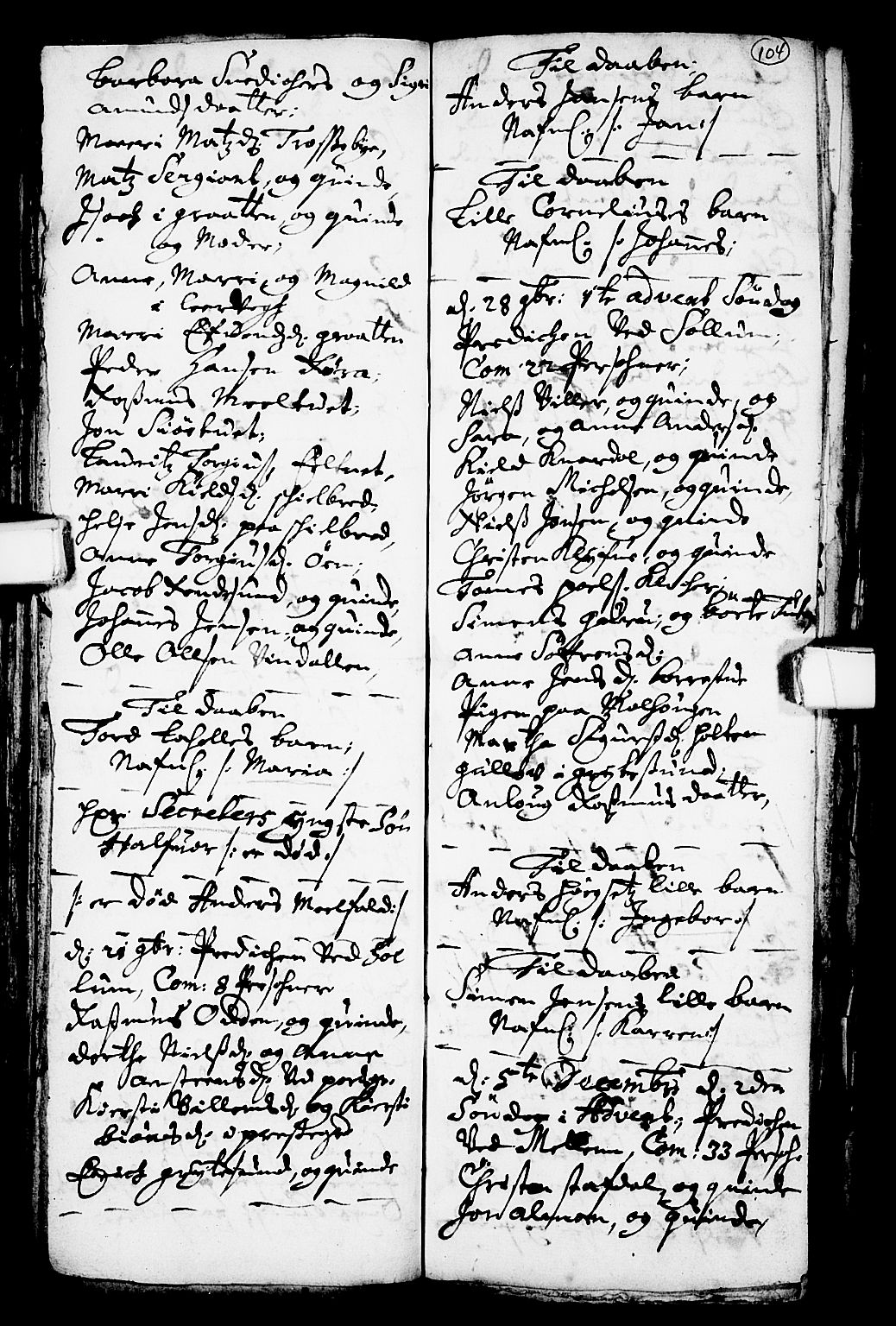 Solum kirkebøker, AV/SAKO-A-306/F/Fa/L0001: Parish register (official) no. I 1, 1701-1716, p. 104