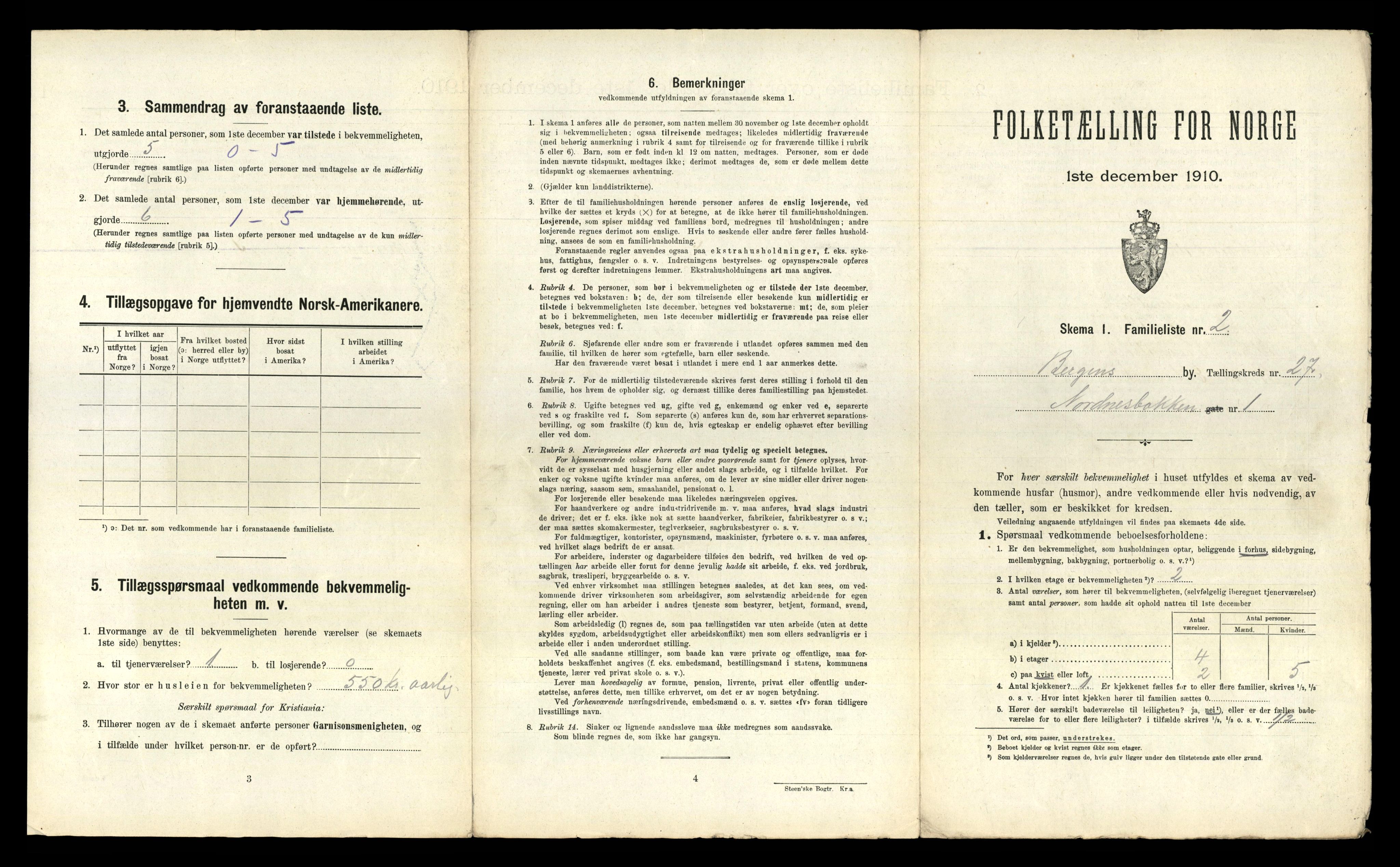 RA, 1910 census for Bergen, 1910, p. 8673