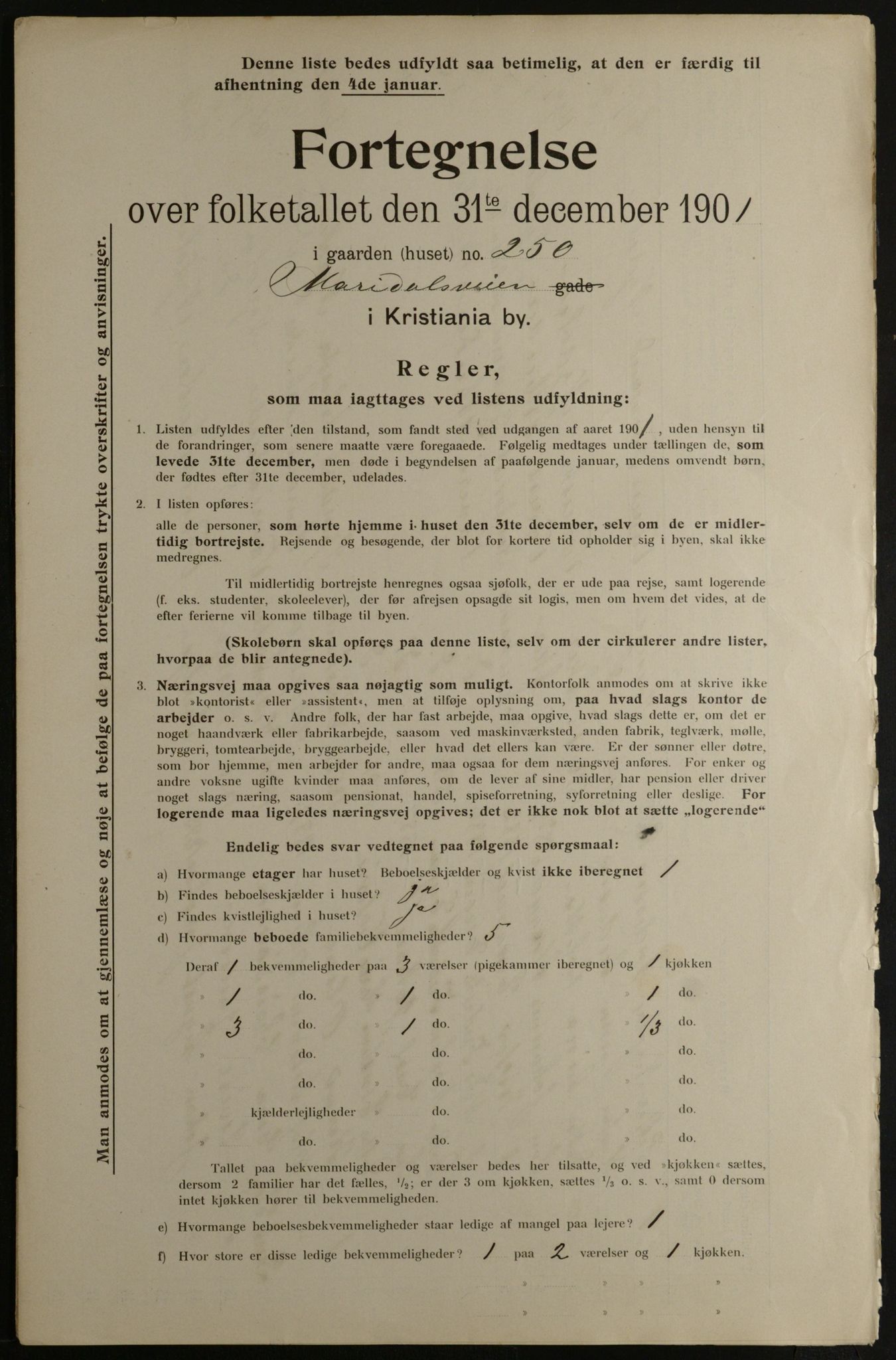 OBA, Municipal Census 1901 for Kristiania, 1901, p. 9724