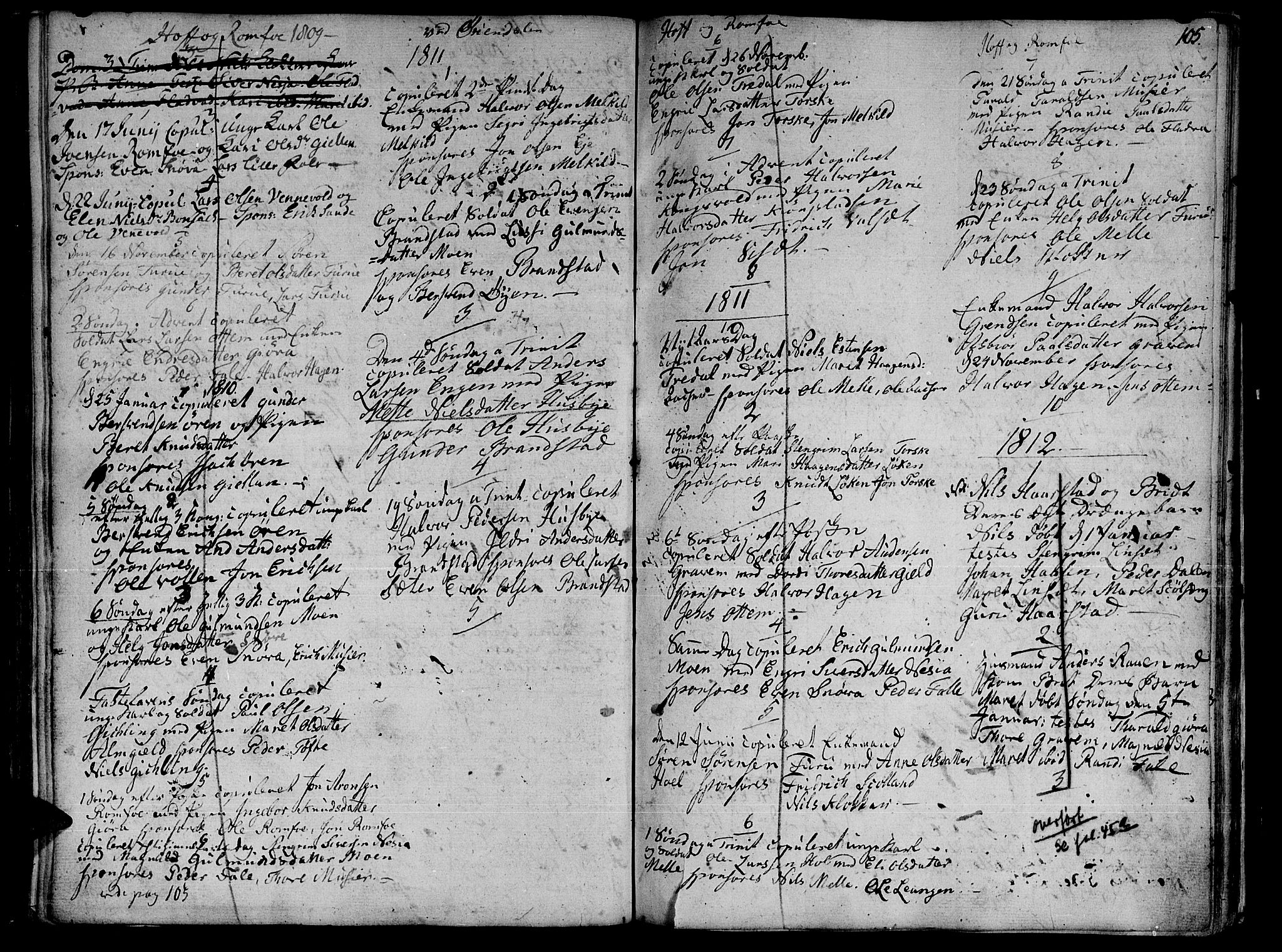 Ministerialprotokoller, klokkerbøker og fødselsregistre - Møre og Romsdal, SAT/A-1454/590/L1008: Parish register (official) no. 590A02, 1794-1820, p. 105