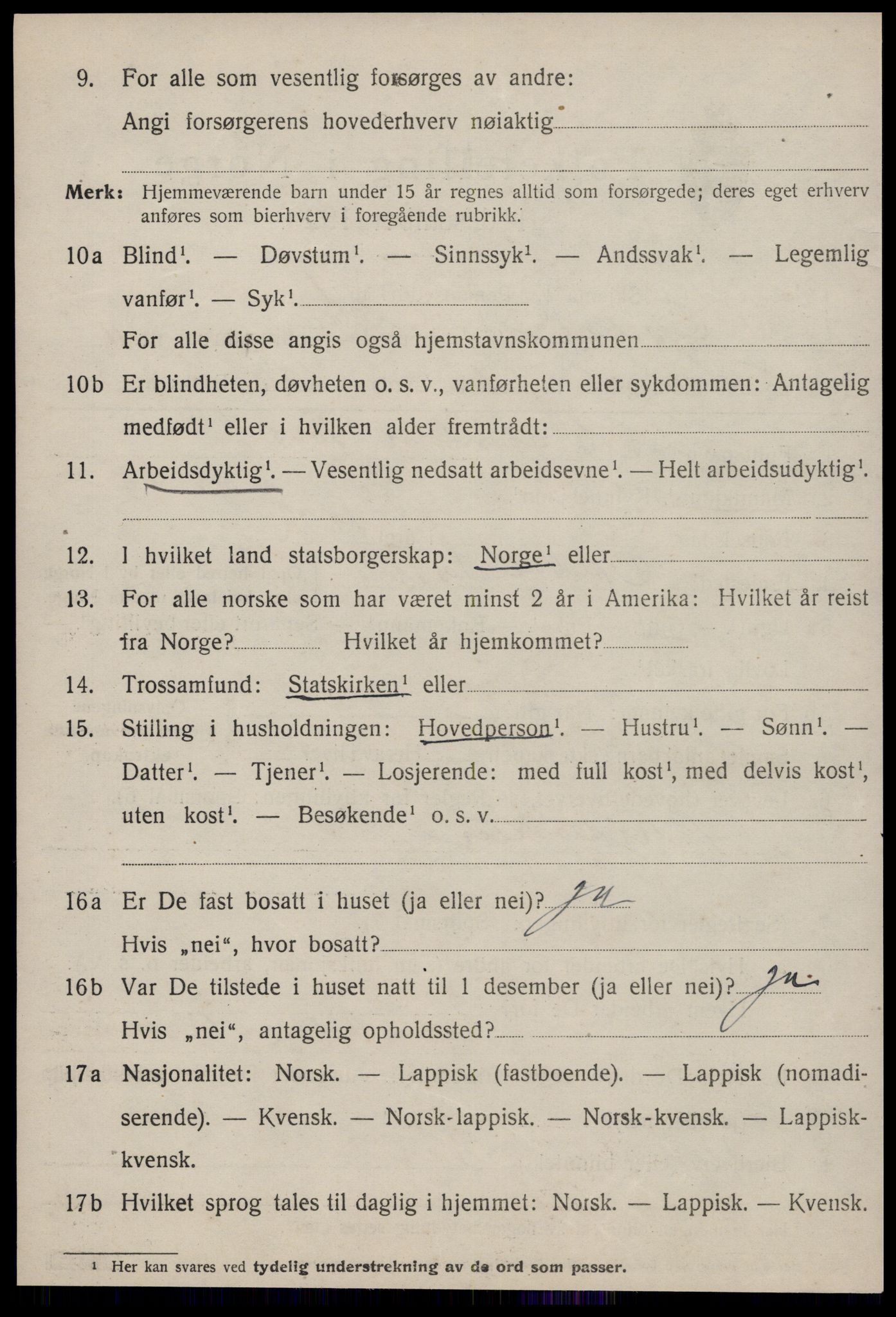 SAT, 1920 census for Oppdal, 1920, p. 9212