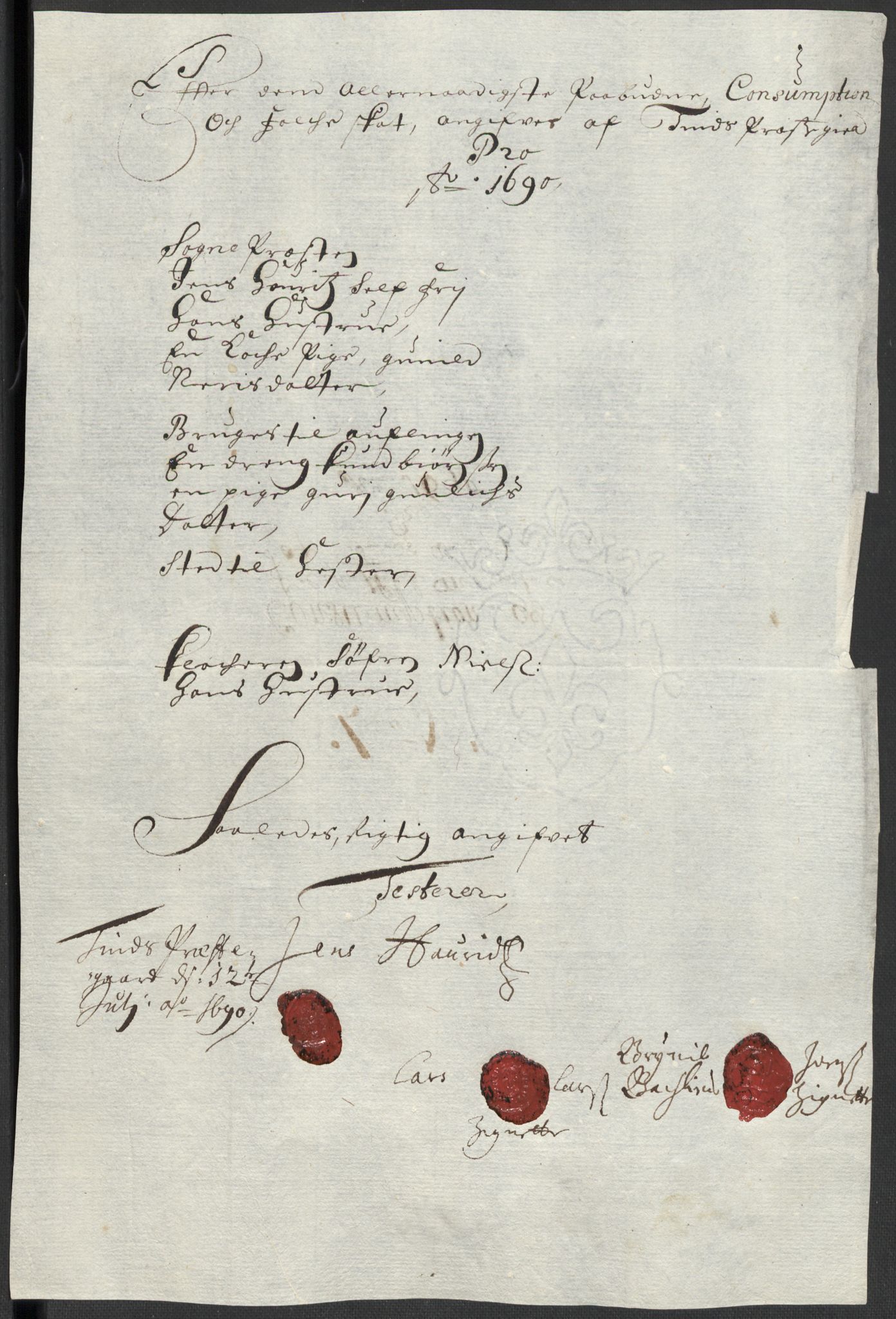 Rentekammeret inntil 1814, Reviderte regnskaper, Fogderegnskap, AV/RA-EA-4092/R35/L2089: Fogderegnskap Øvre og Nedre Telemark, 1690-1692, p. 96