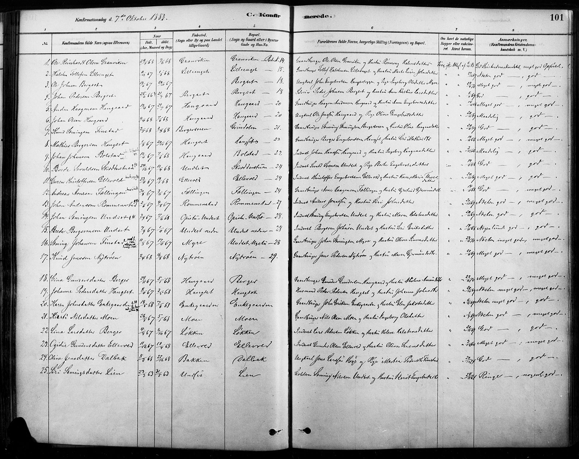 Rendalen prestekontor, SAH/PREST-054/H/Ha/Haa/L0009: Parish register (official) no. 9, 1878-1901, p. 101