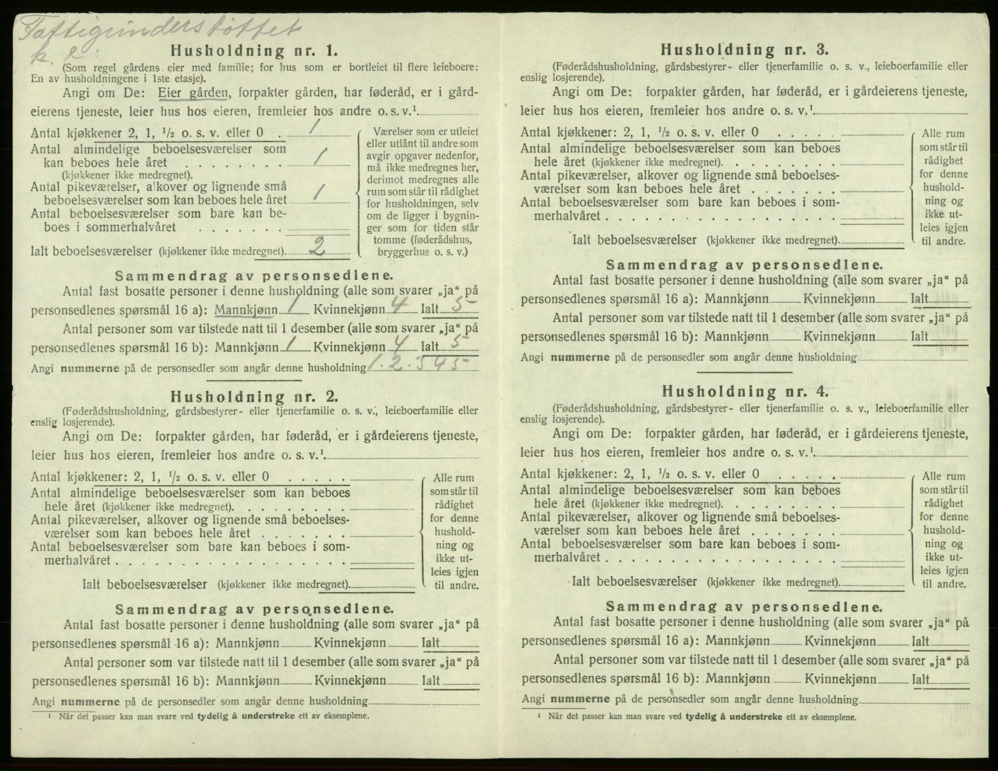 SAB, 1920 census for Valestrand, 1920, p. 244