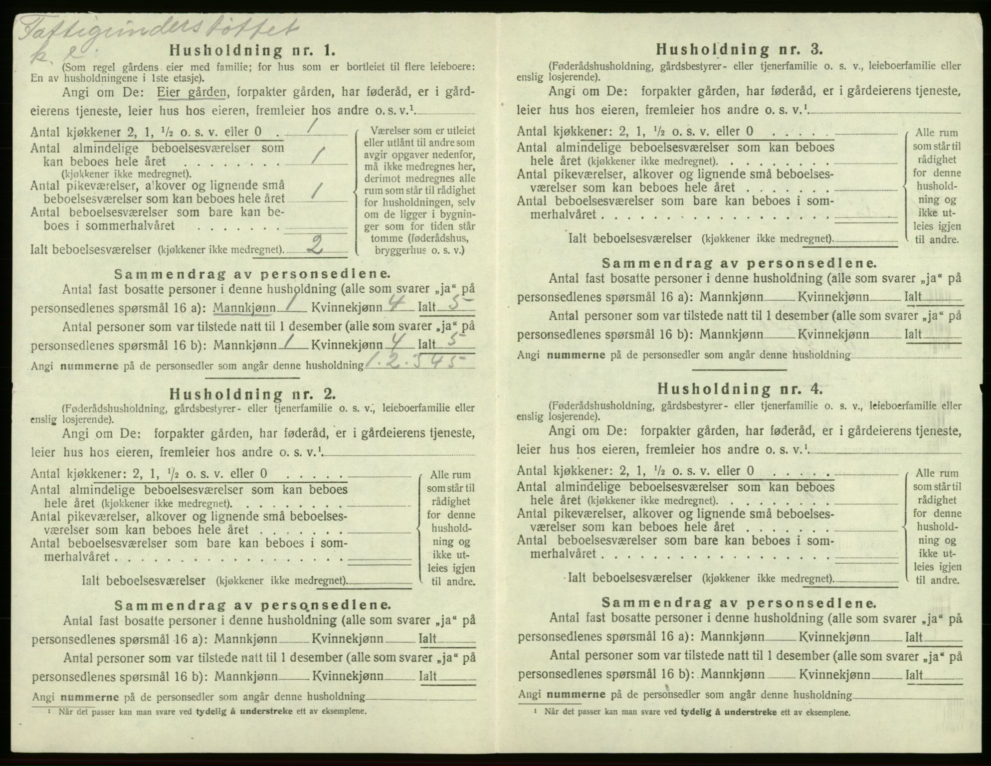 SAB, 1920 census for Valestrand, 1920, p. 244