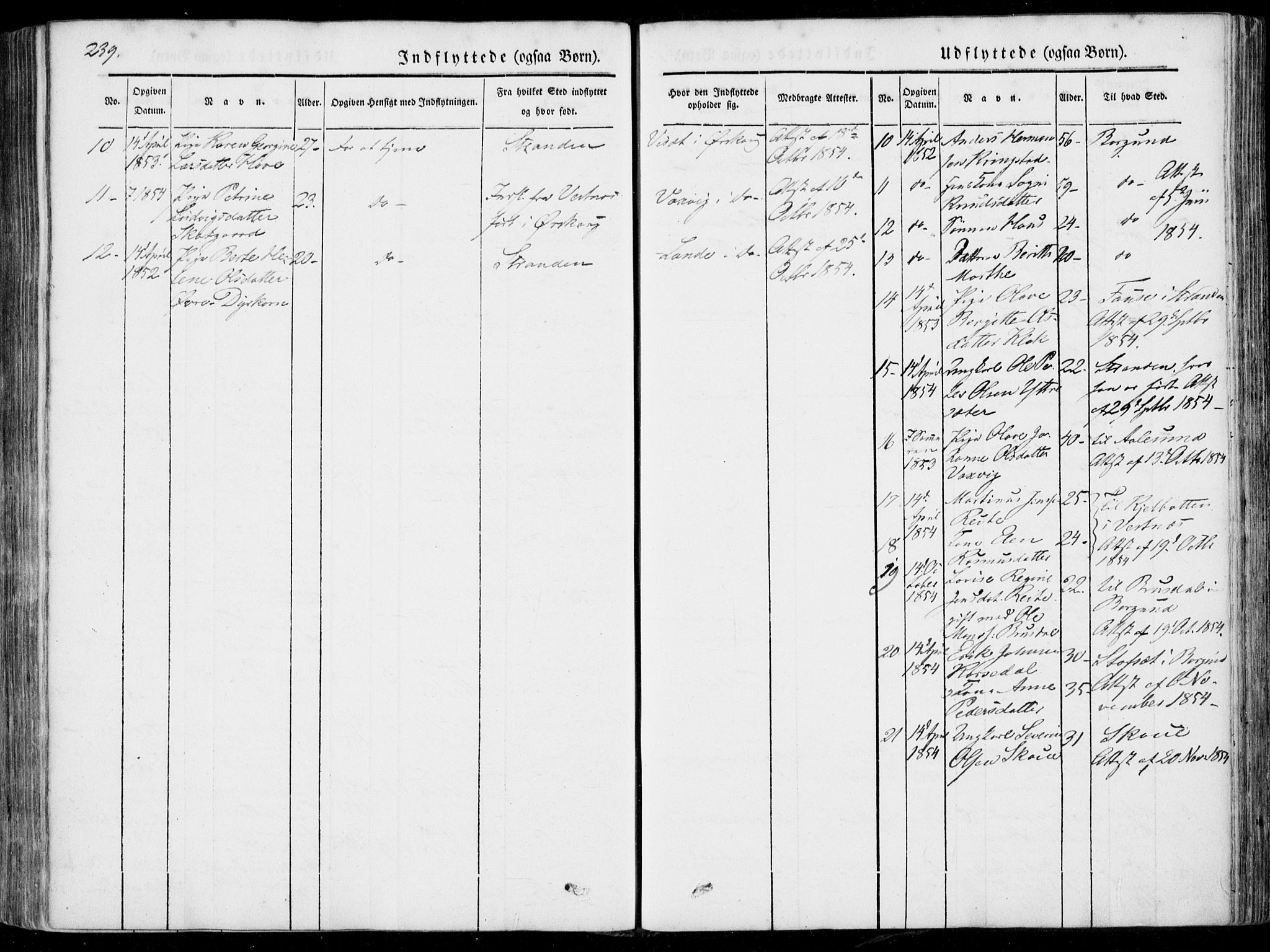 Ministerialprotokoller, klokkerbøker og fødselsregistre - Møre og Romsdal, AV/SAT-A-1454/522/L0313: Parish register (official) no. 522A08, 1852-1862, p. 239