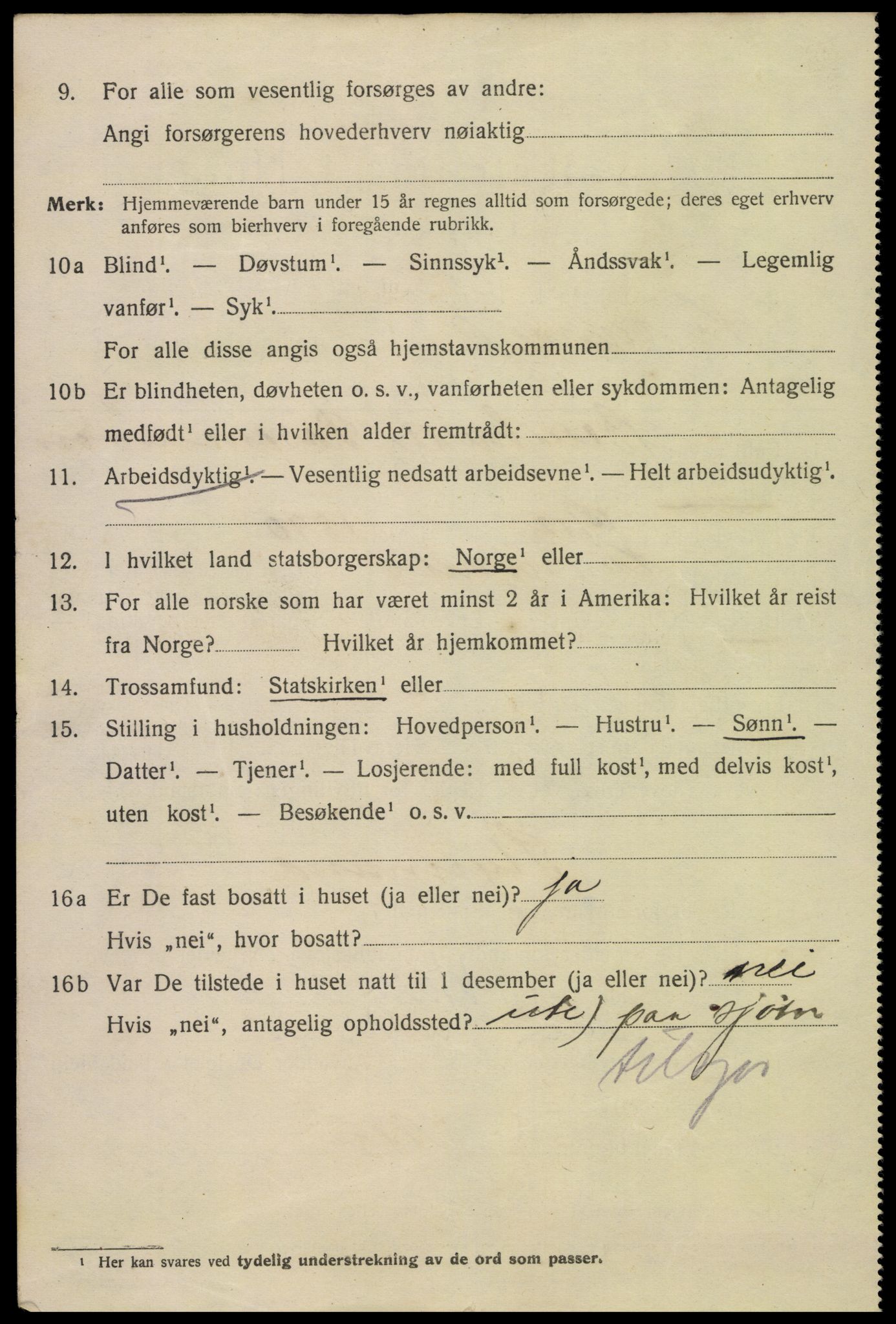 SAK, 1920 census for Kristiansand, 1920, p. 18302