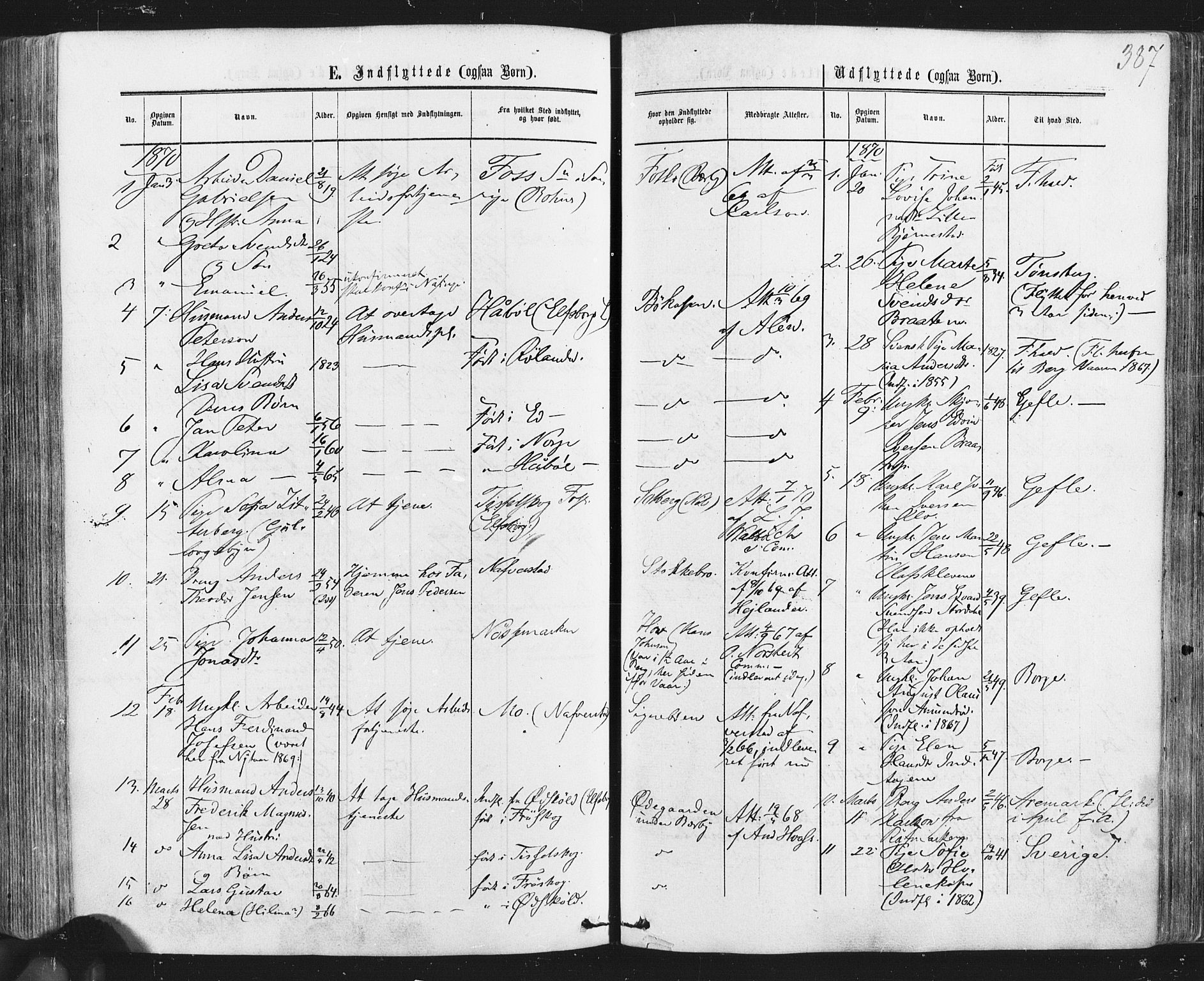 Idd prestekontor Kirkebøker, SAO/A-10911/F/Fc/L0005: Parish register (official) no. III 5, 1861-1877, p. 387