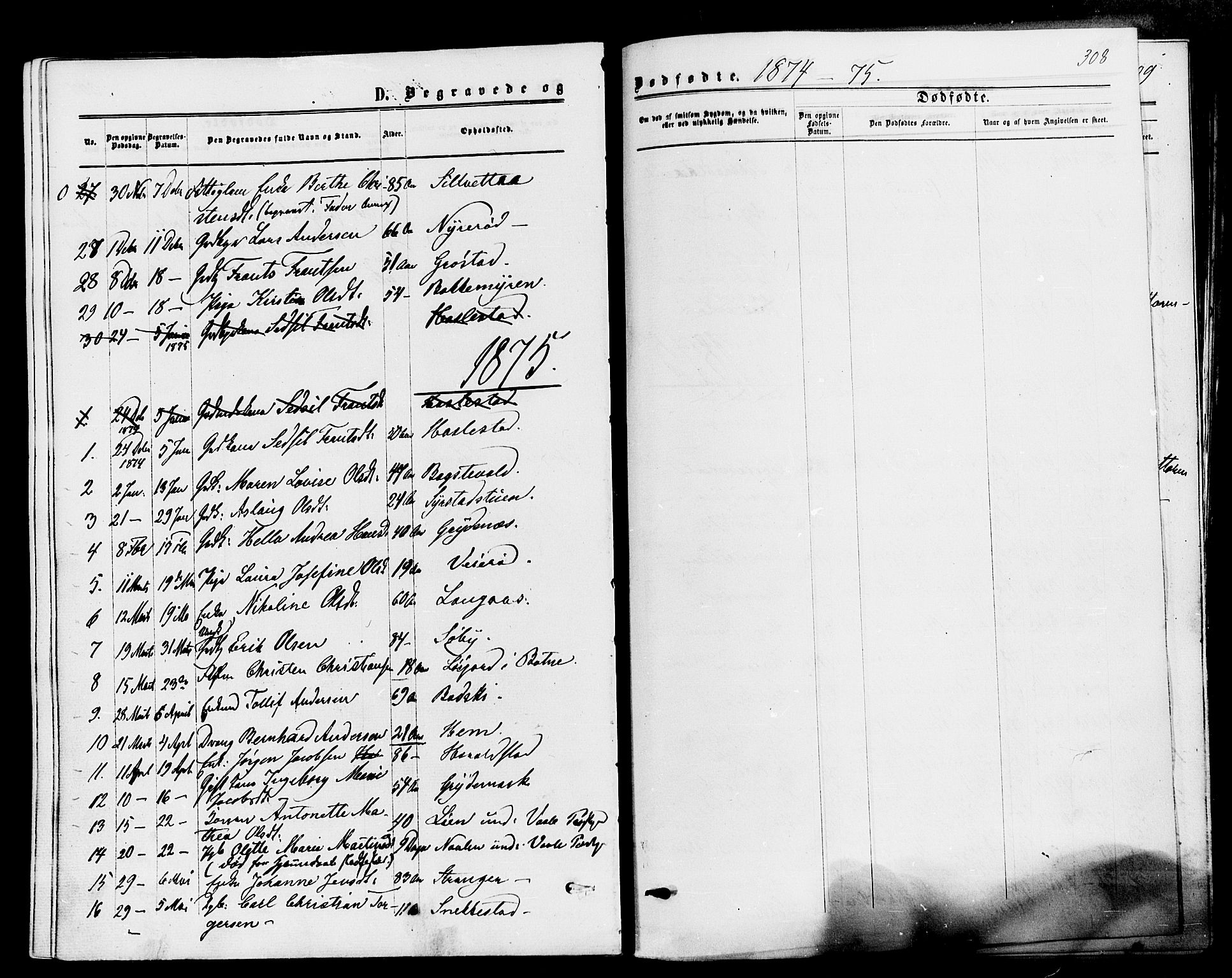 Våle kirkebøker, SAKO/A-334/F/Fa/L0010: Parish register (official) no. I 10, 1861-1877, p. 308