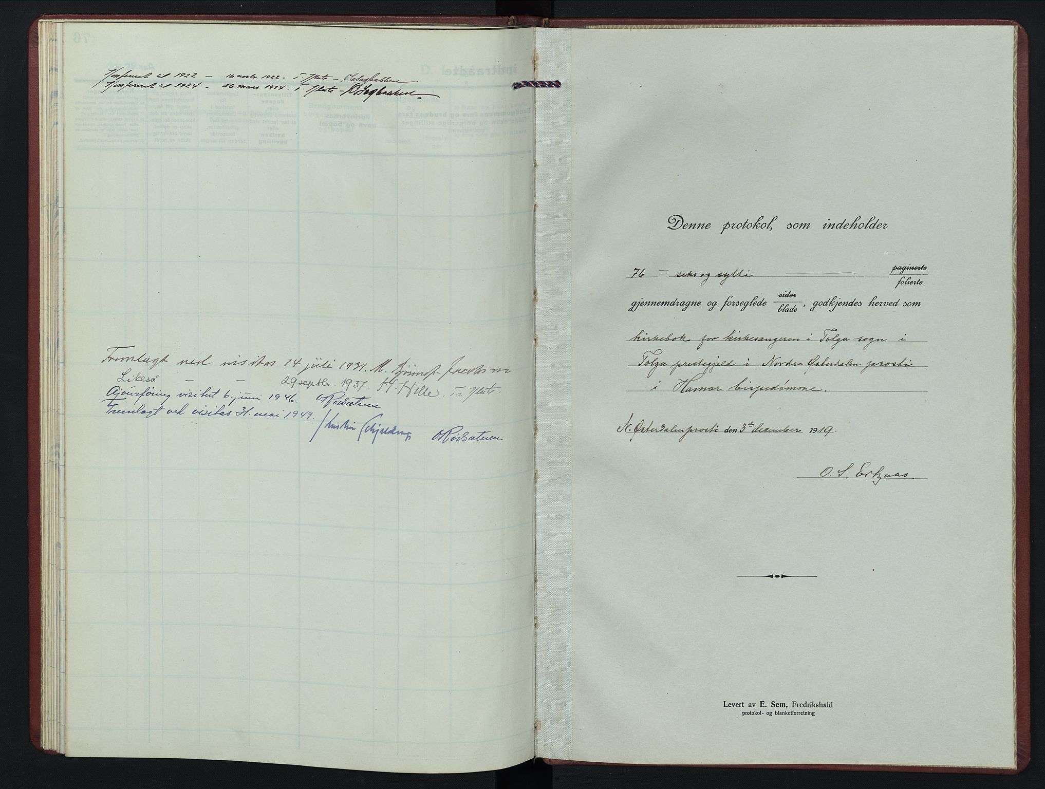 Tolga prestekontor, SAH/PREST-062/L/L0017: Parish register (copy) no. 17, 1919-1950