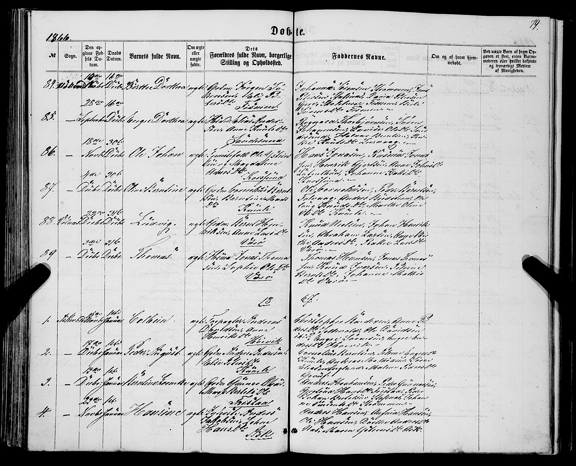 Askvoll sokneprestembete, SAB/A-79501/H/Haa/Haaa/L0012: Parish register (official) no. A 12, 1859-1878, p. 79