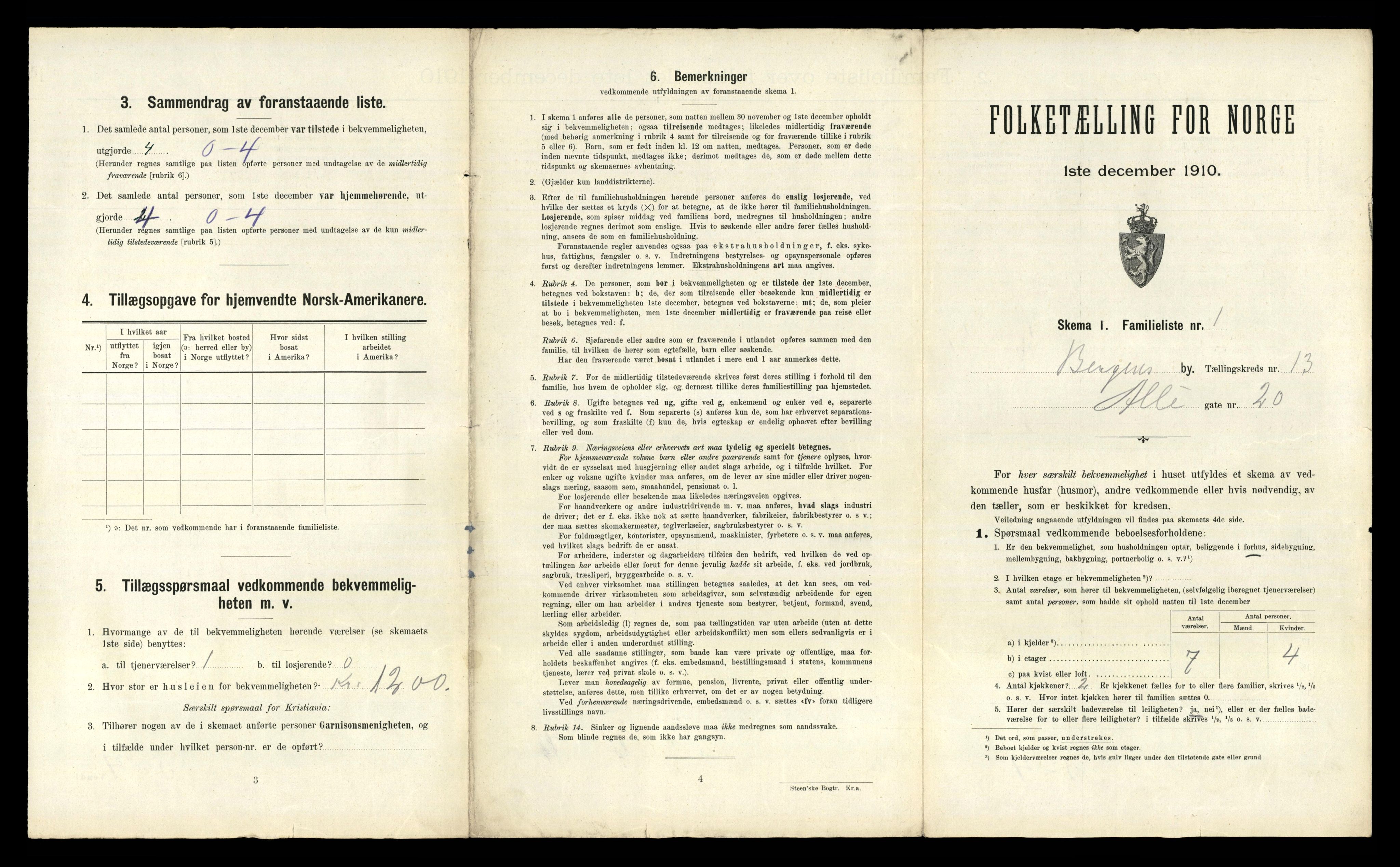 RA, 1910 census for Bergen, 1910, p. 4441