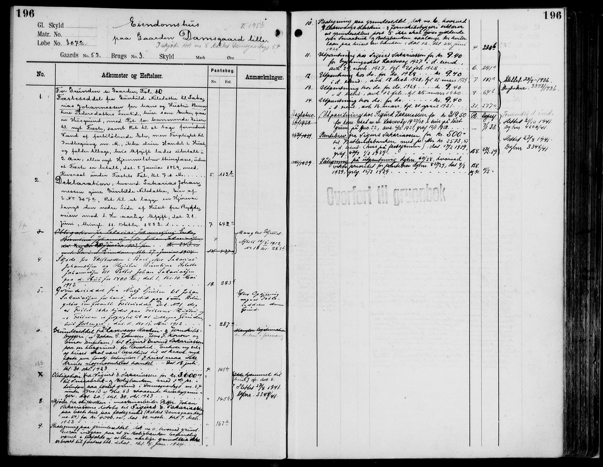 Midhordland sorenskriveri, AV/SAB-A-3001/1/G/Ga/Gab/L0114: Mortgage register no. II.A.b.114, p. 196