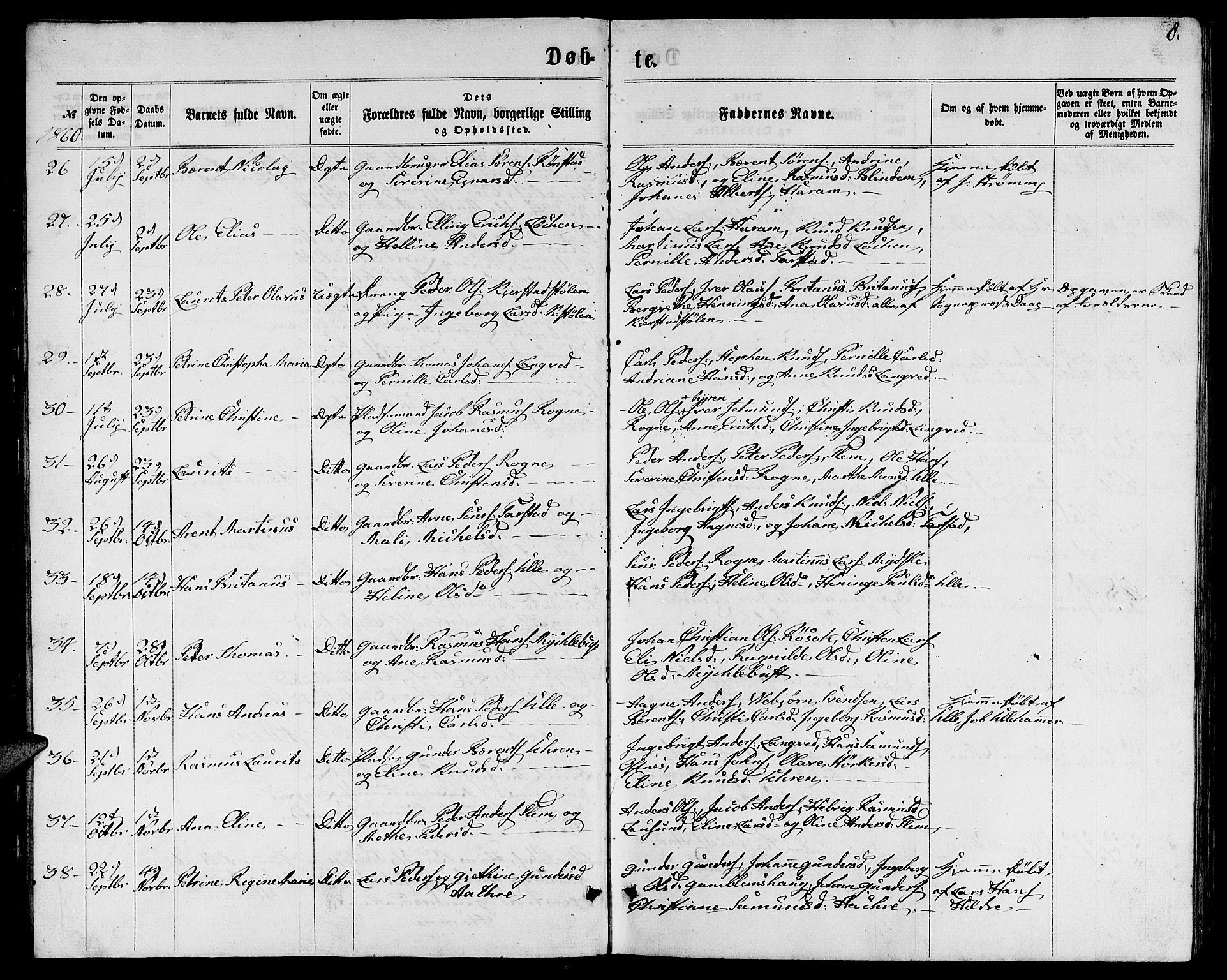 Ministerialprotokoller, klokkerbøker og fødselsregistre - Møre og Romsdal, AV/SAT-A-1454/536/L0508: Parish register (copy) no. 536C03, 1860-1870, p. 8