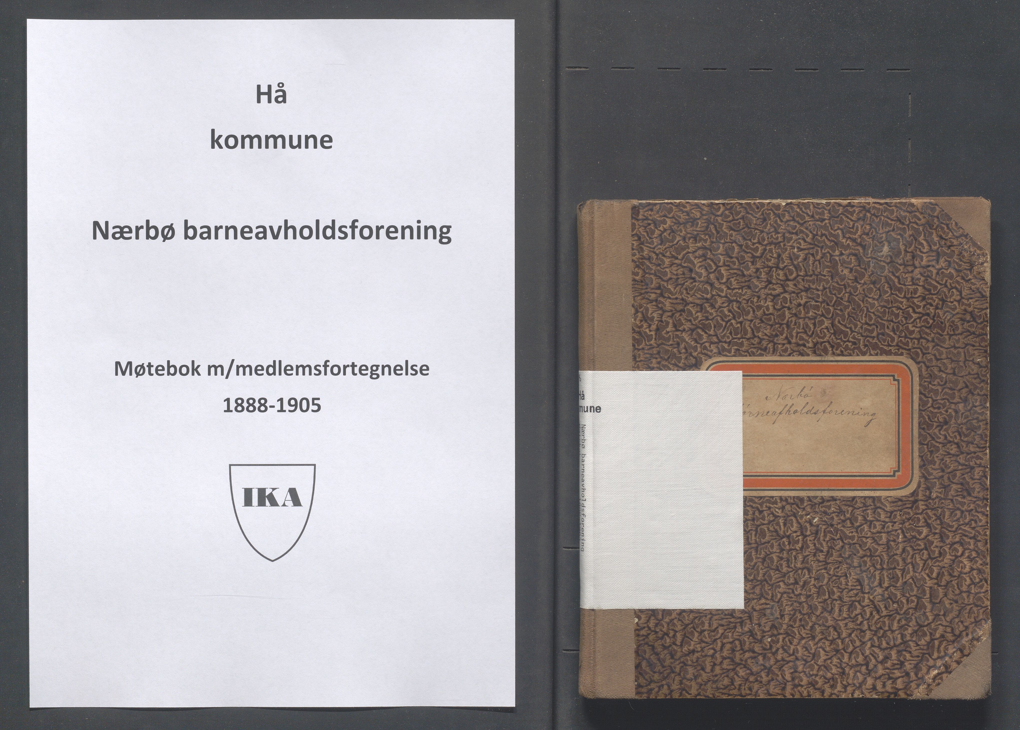 Hå kommune - PA 016 Nærbø Barneavholdsforening, IKAR/K-102229/A/L0001: Møtebok/medlemsliste, 1888-1903, p. 1