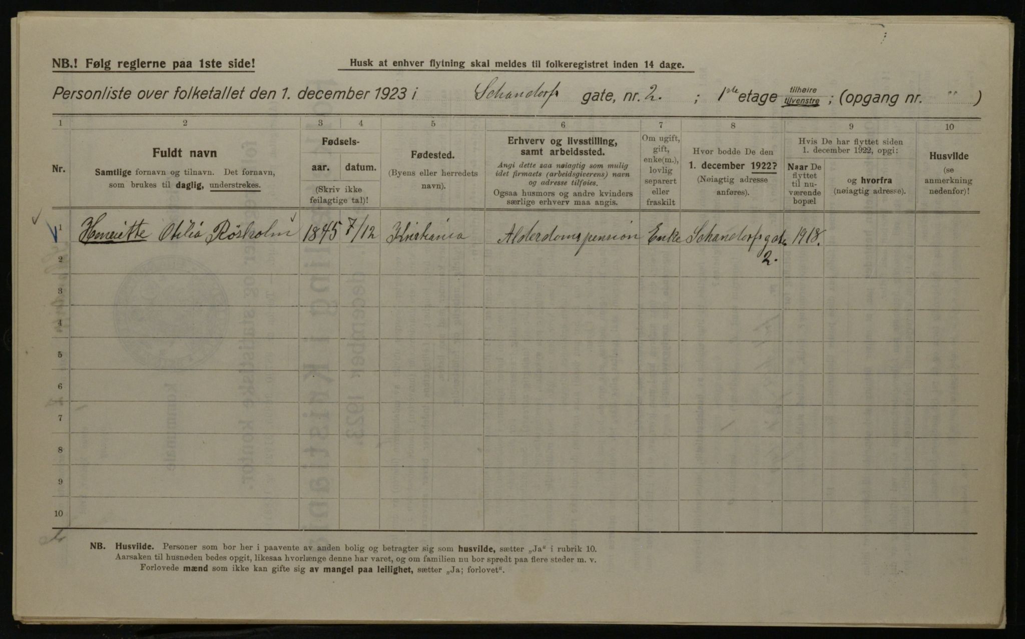 OBA, Municipal Census 1923 for Kristiania, 1923, p. 99234