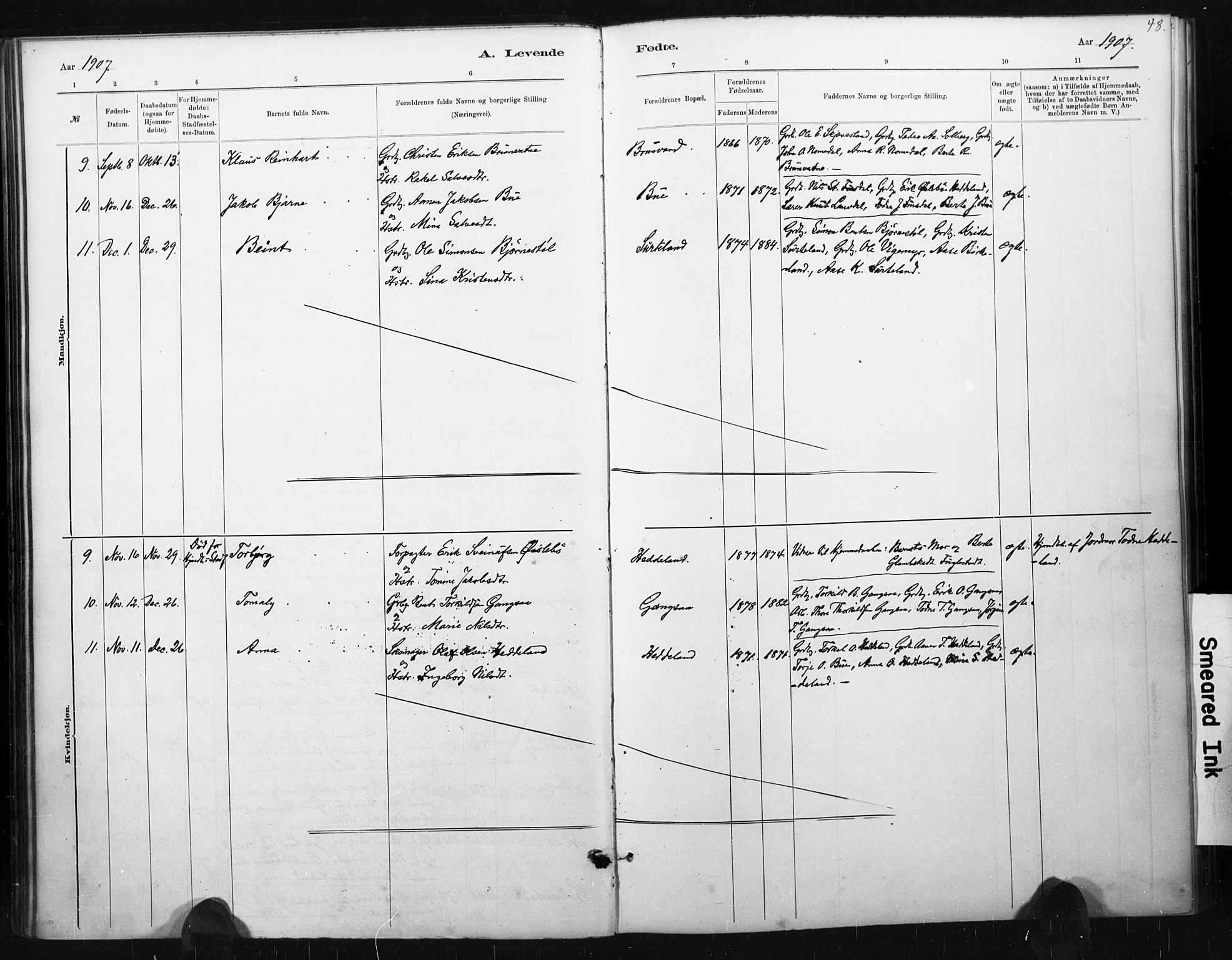 Holum sokneprestkontor, AV/SAK-1111-0022/F/Fa/Fac/L0004: Parish register (official) no. A 4, 1884-1907, p. 48