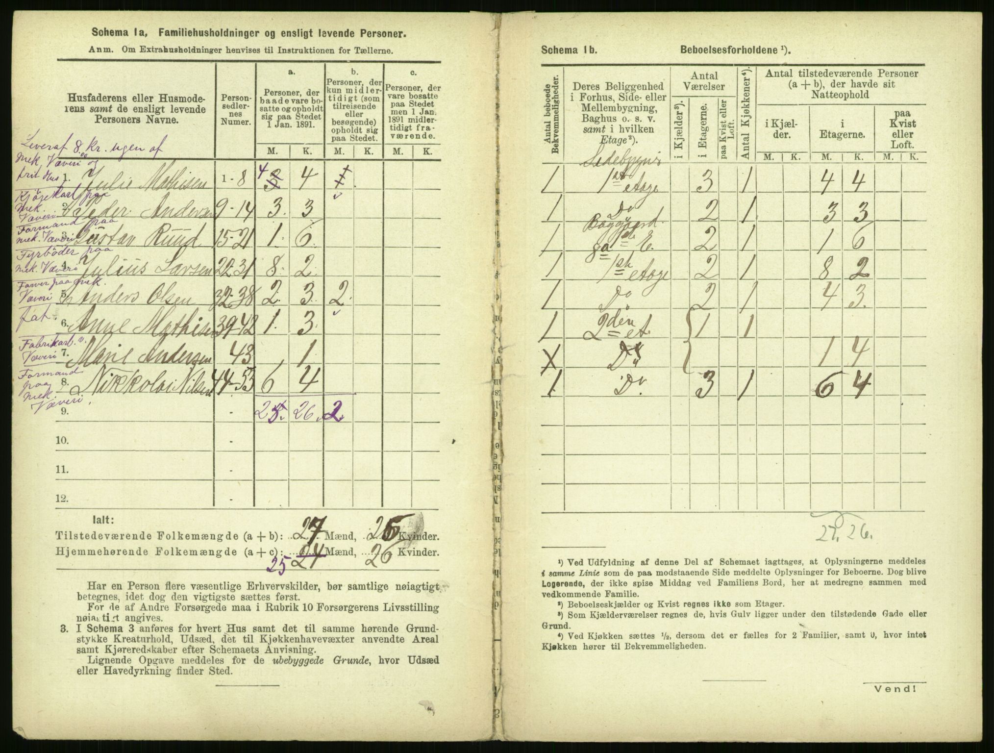 RA, 1891 census for 0301 Kristiania, 1891, p. 160316