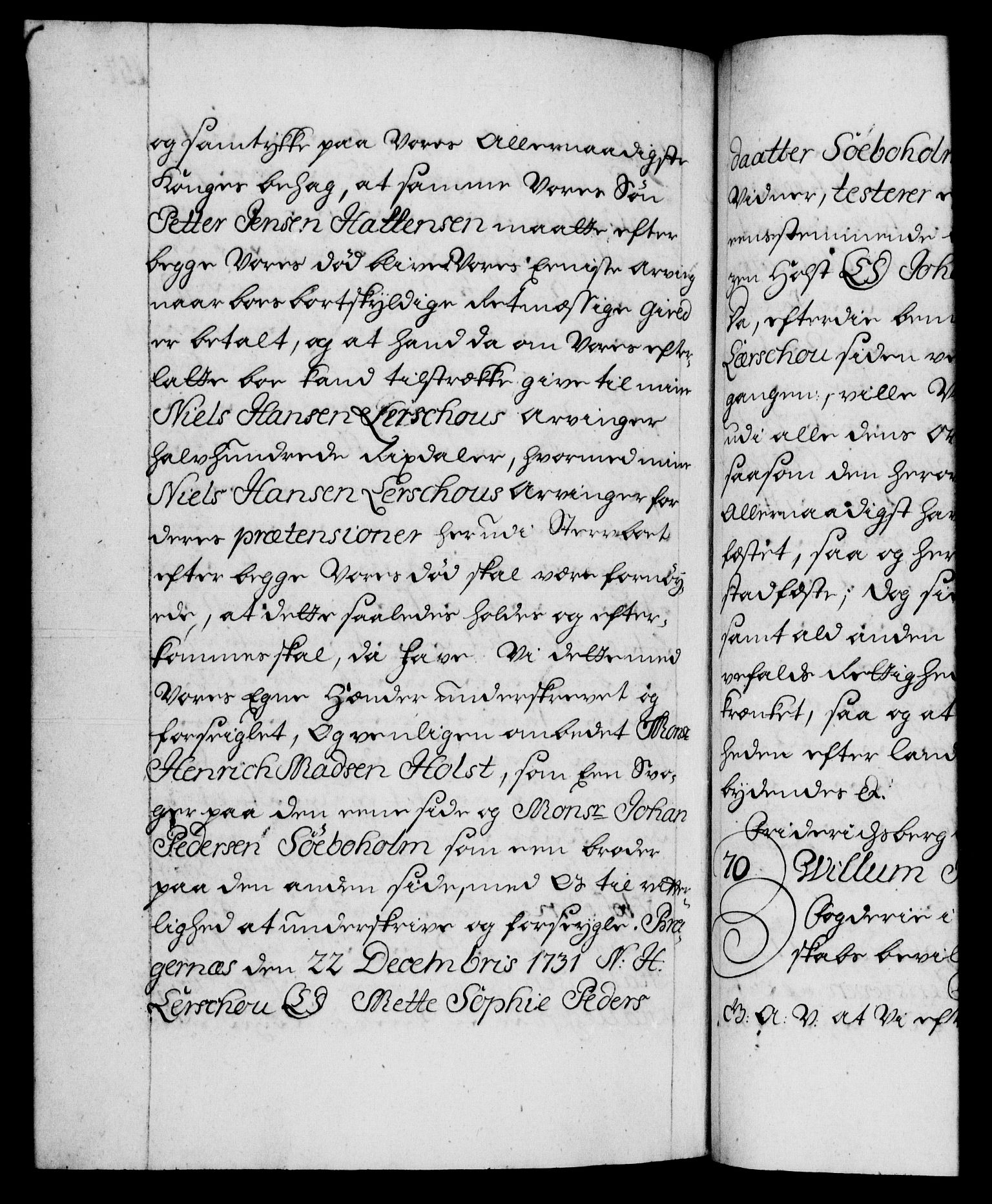 Danske Kanselli 1572-1799, AV/RA-EA-3023/F/Fc/Fca/Fcaa/L0027: Norske registre, 1730-1732, p. 452b