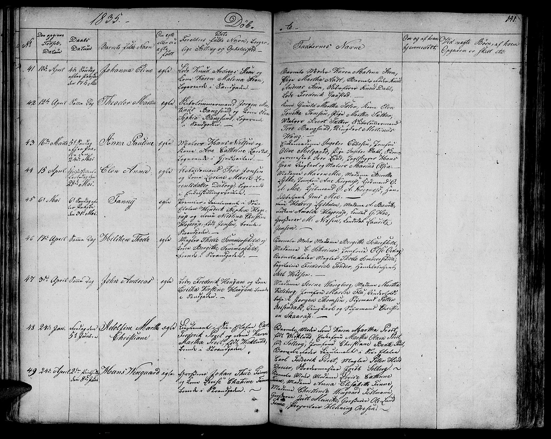 Ministerialprotokoller, klokkerbøker og fødselsregistre - Sør-Trøndelag, AV/SAT-A-1456/602/L0108: Parish register (official) no. 602A06, 1821-1839, p. 141