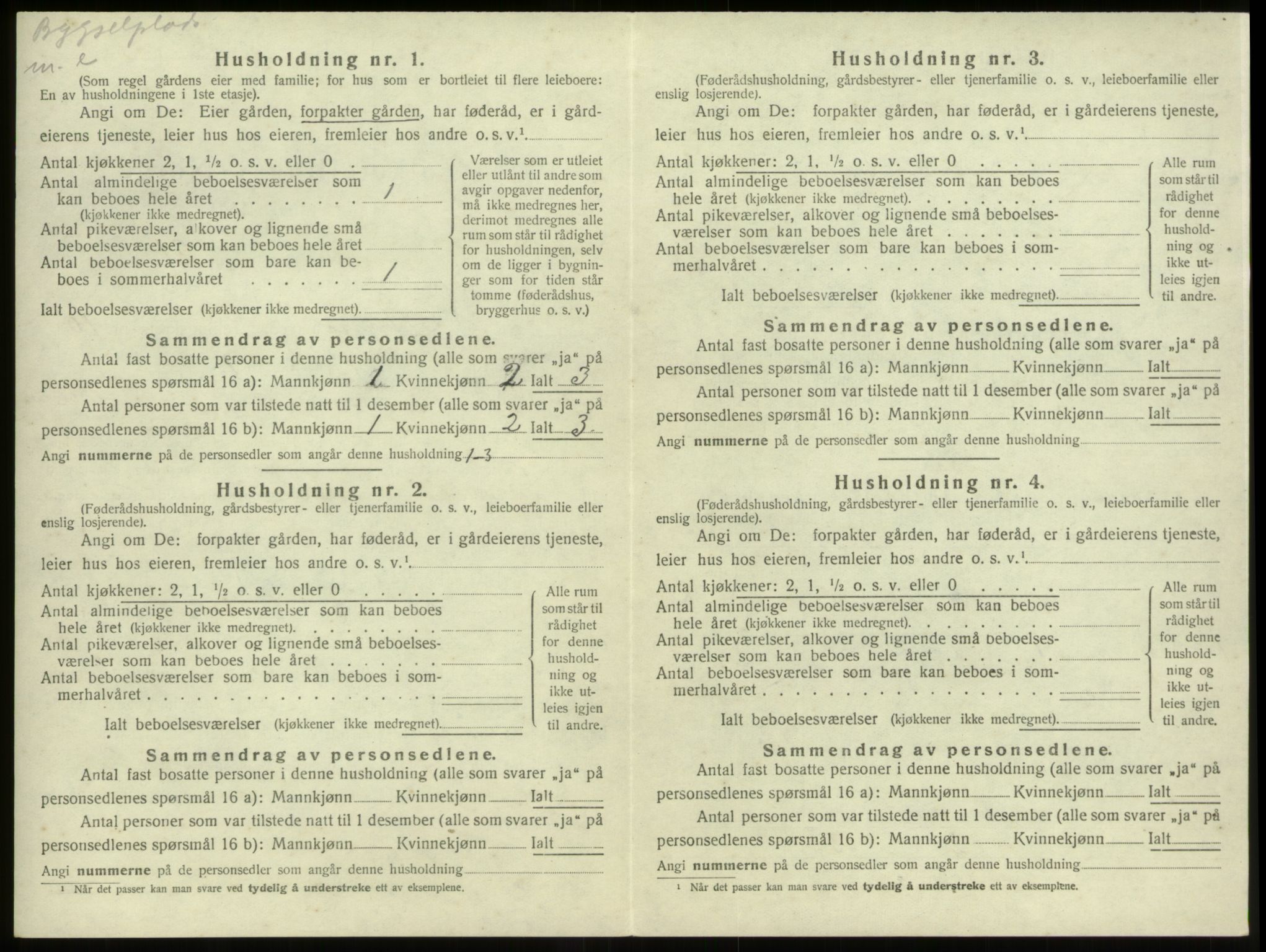 SAB, 1920 census for Stryn, 1920, p. 705