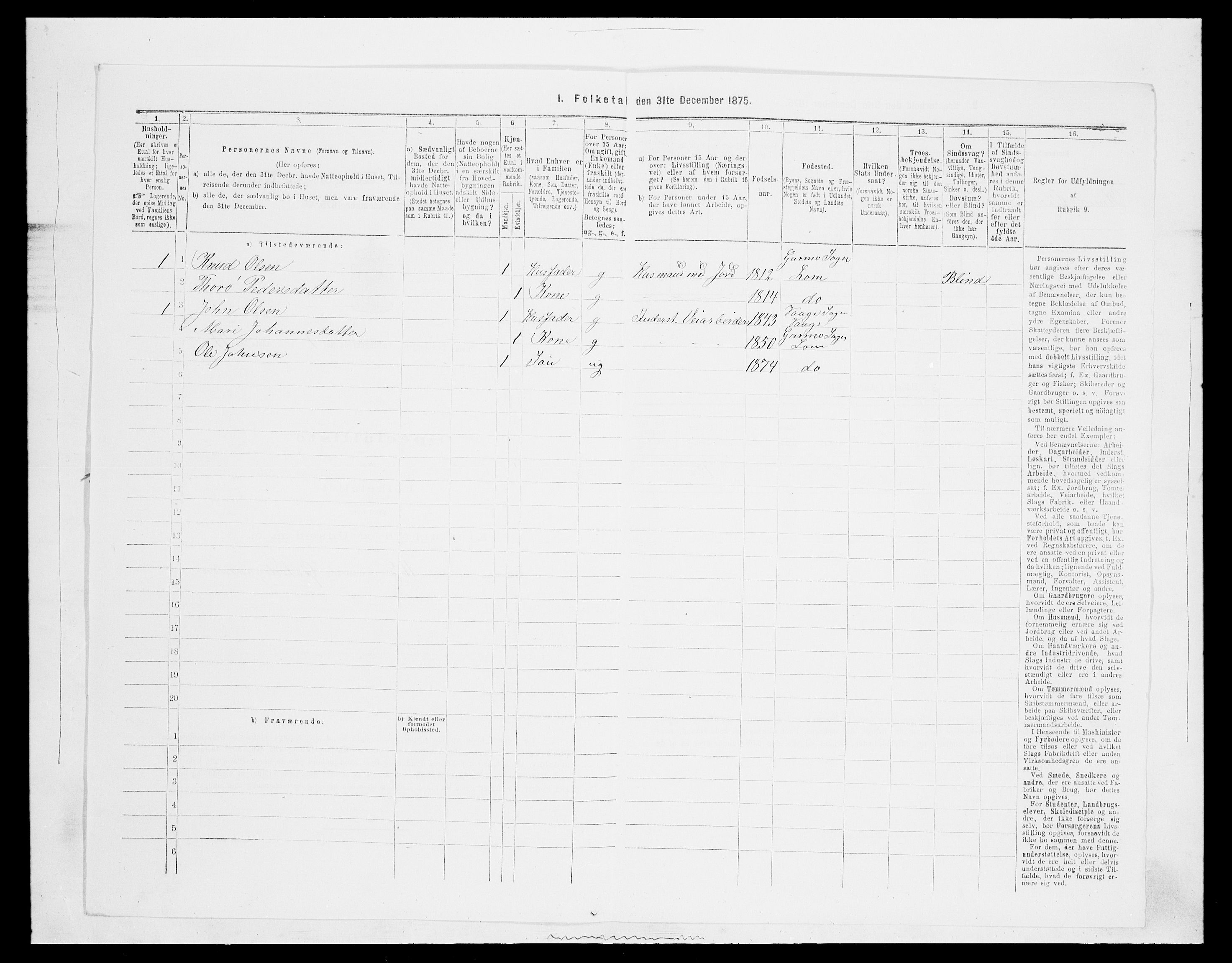 SAH, 1875 census for 0514P Lom, 1875, p. 142