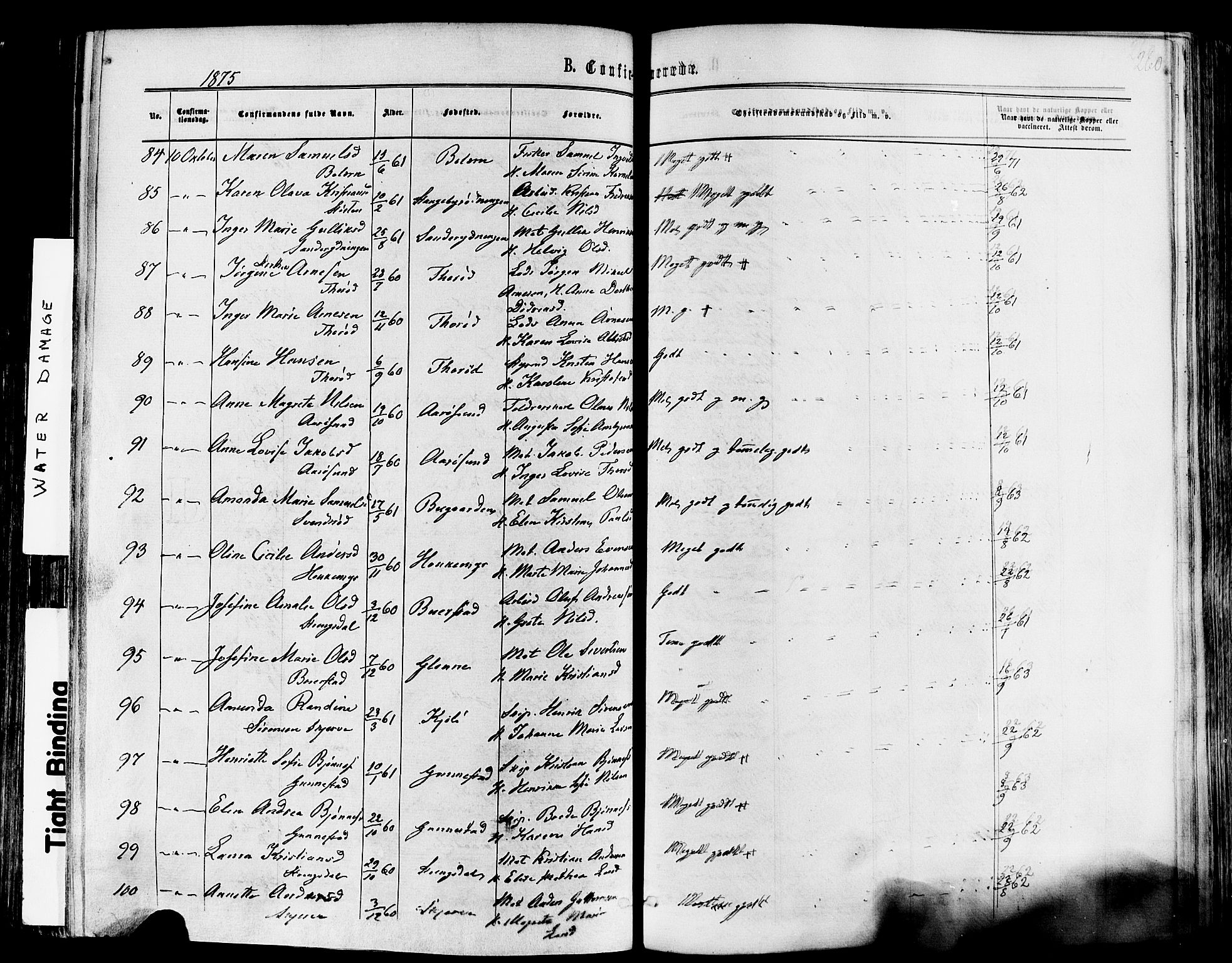 Nøtterøy kirkebøker, SAKO/A-354/F/Fa/L0007: Parish register (official) no. I 7, 1865-1877, p. 260